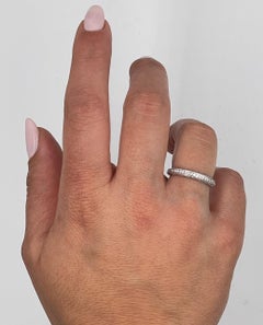 Kirk Kara SS6947A-B1 Carmella Hand Engraved 18K White Gold Diamond Wedding Band