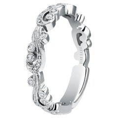 Kirk Kara SS6967-BS1 Angelique Filigree Diamond Ring in 18K White Gold