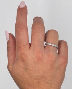 Kirk Kara SS6996-B Carmella Ring in 18K White Gold with Hand Engraved Leaf Motif