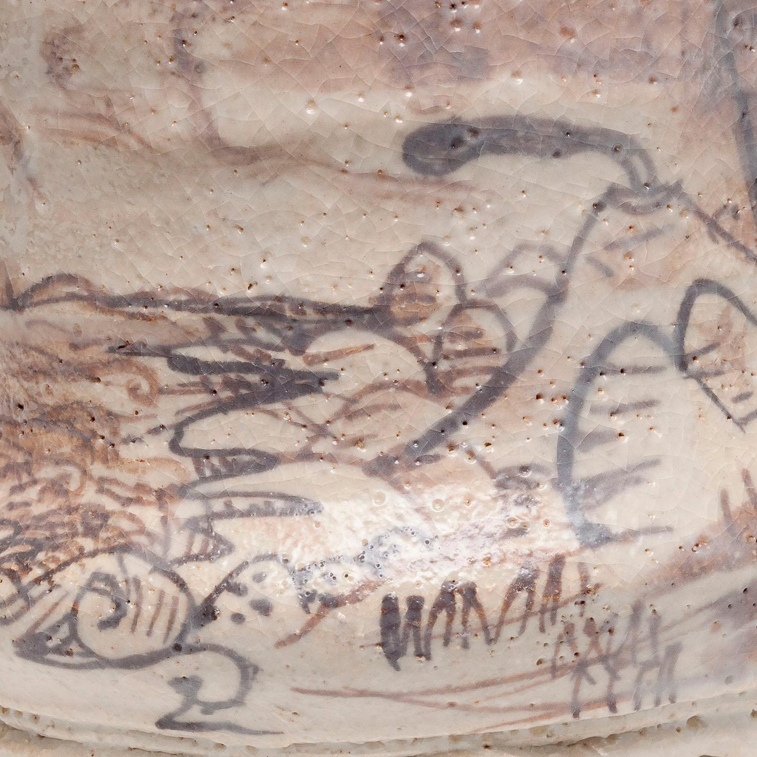 Sailboat Shino Jar with Drawings by Kirk Mangus 3