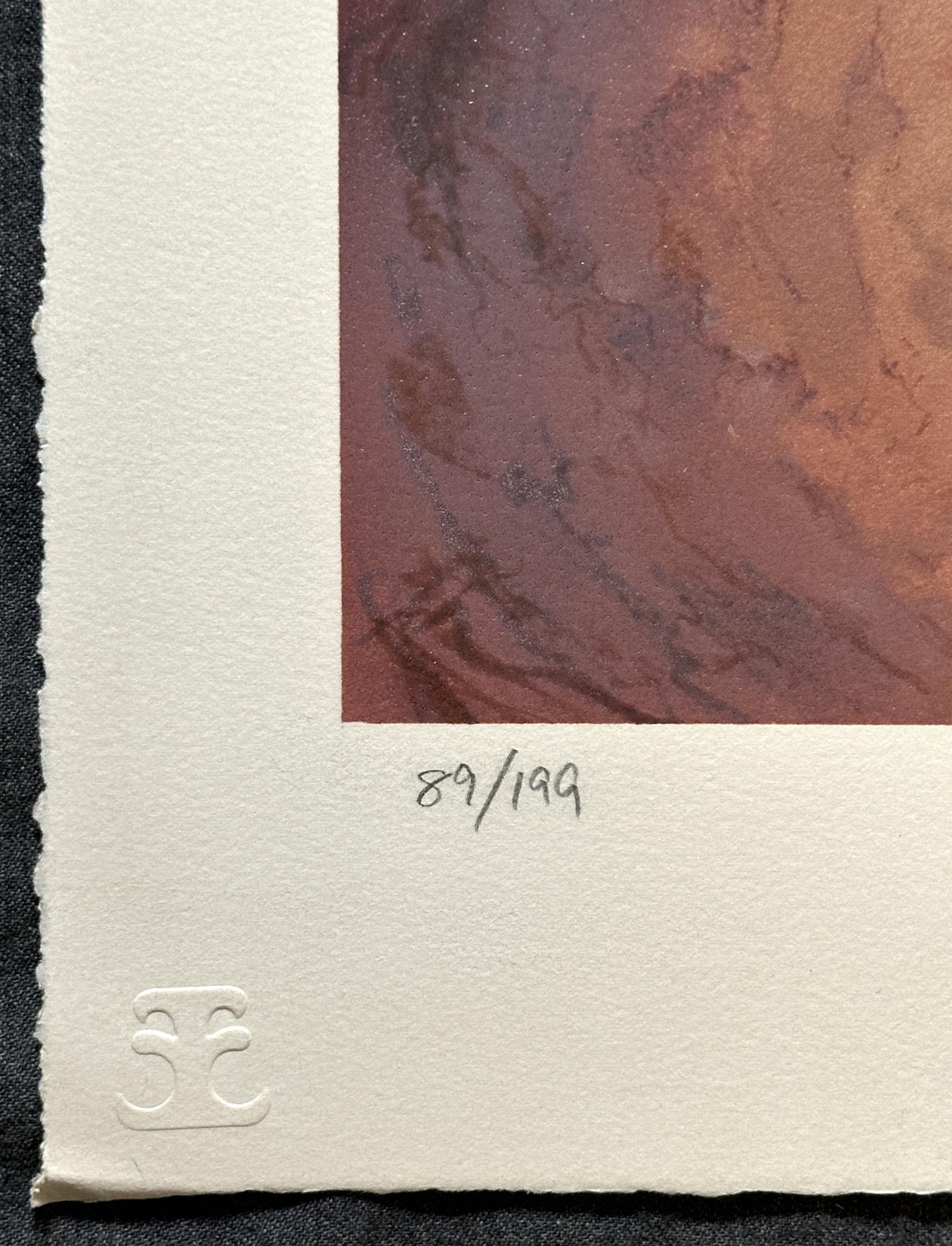 Künstler: Kirk Reinert
Titel:Träume vom Frühling
Jahr: 1988
Medium: Limitierte Auflage Lithographie
Auflage: Mit Bleistift signiert und mit 89/199 bezeichnet
Größe: Papierformat 36 x 22