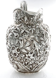 Kirk Repousse Sterling Floral Pitcher 1868-1890