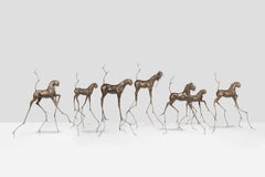 "Barkbud Herd", Treehorses, Mixed Media, Fantastical Figurative Sculpture