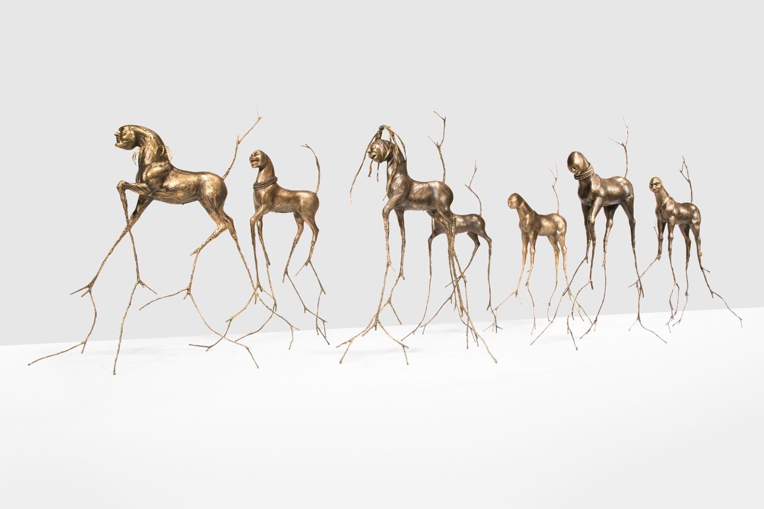 Delicate, frightening, otherworldly are all descriptions that apply to these unique sculptures by artist, Kirk Roda. 