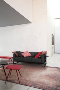 Kirk Sofa Three Place, Living, Black, Moder Design, Lounge, Hotel, Metal, Soft