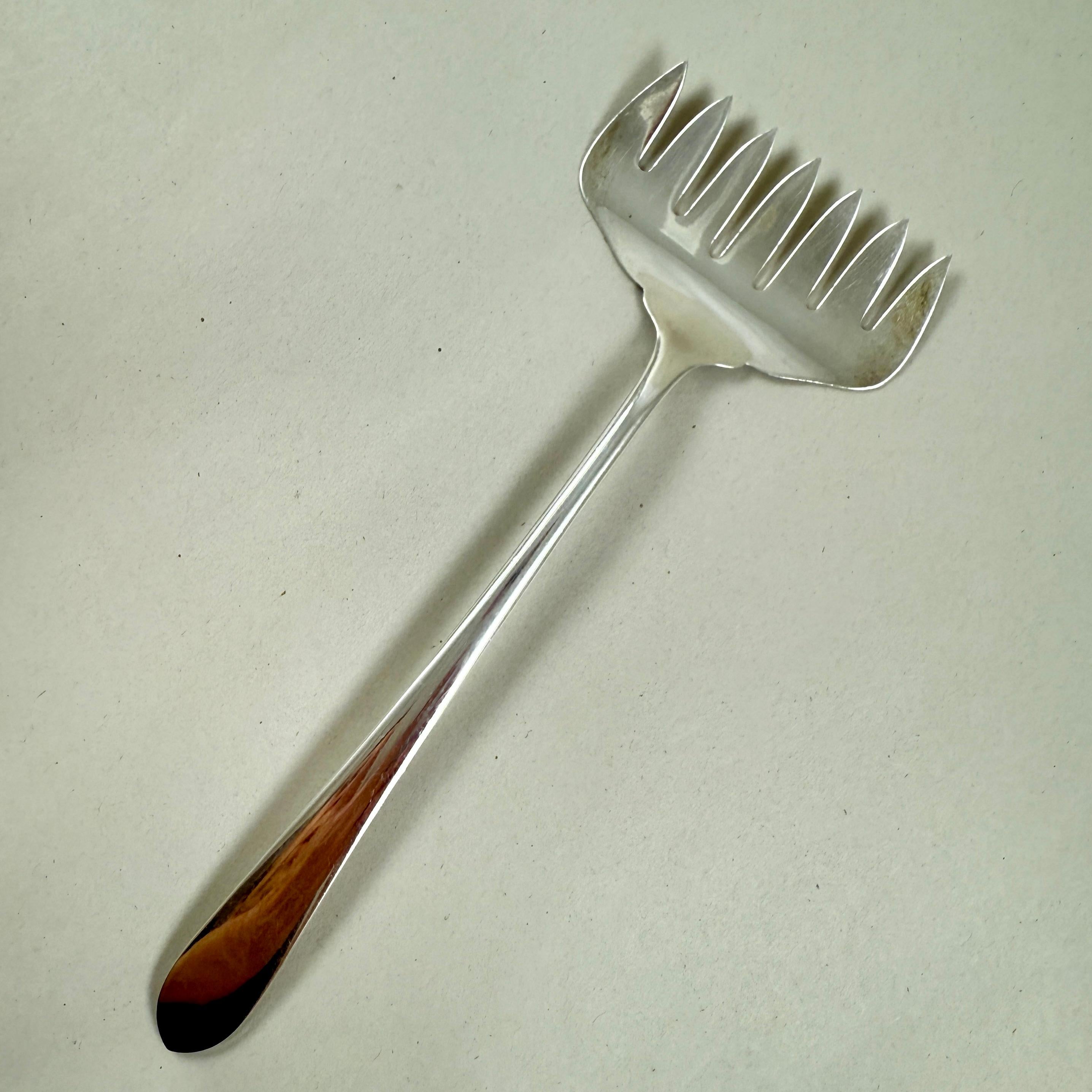 Tenedor para tocino Wakefield de plata de ley Kirk & Son Estate clásico estadounidense en venta