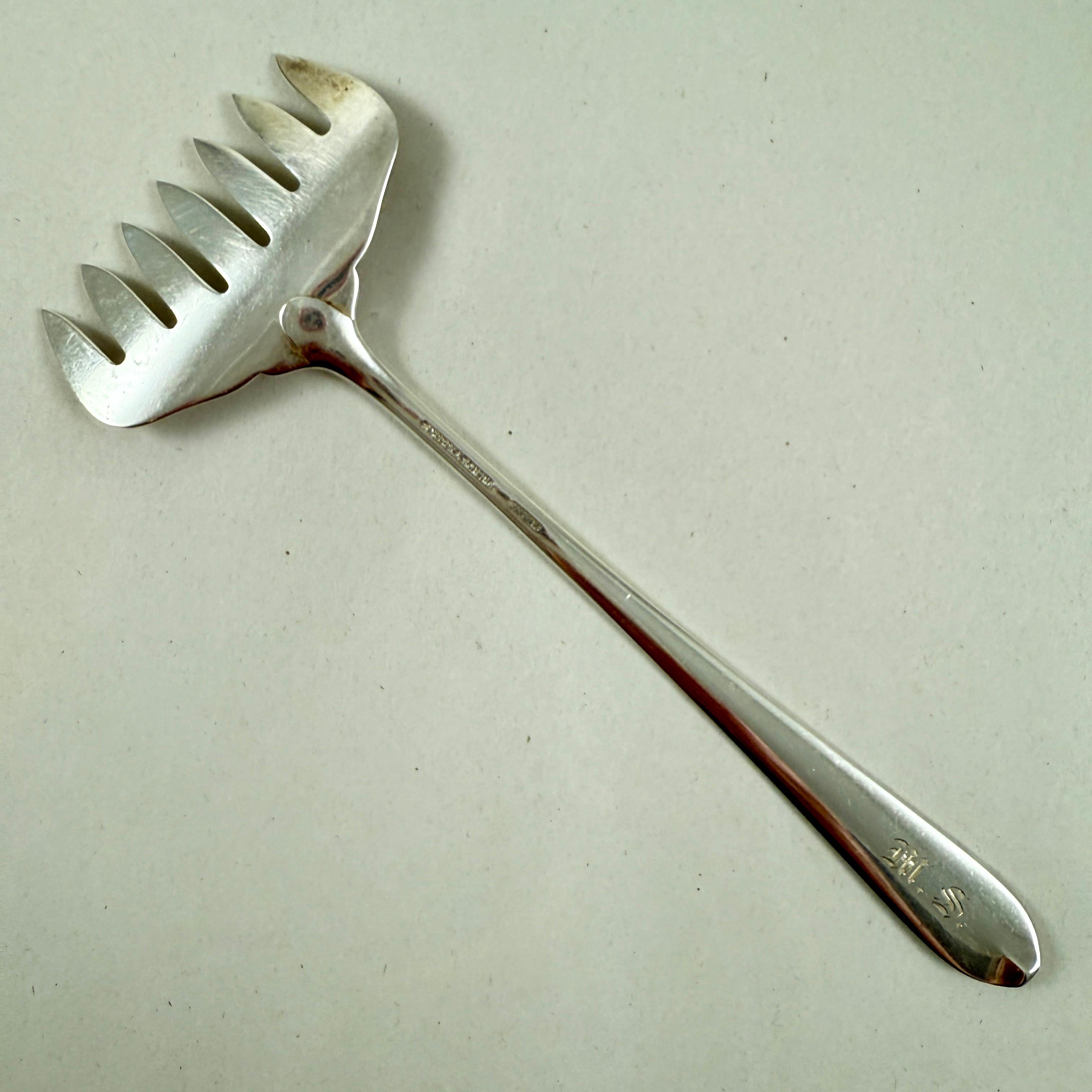 Tenedor para tocino Wakefield de plata de ley Kirk & Son Estate Hecho a mano en venta