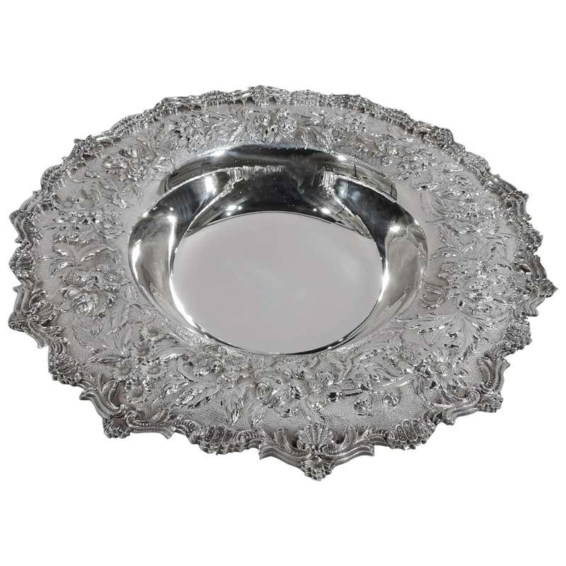 Kirk Sterling Silver Bowl with Pretty Traditional Floral Repousse For ...