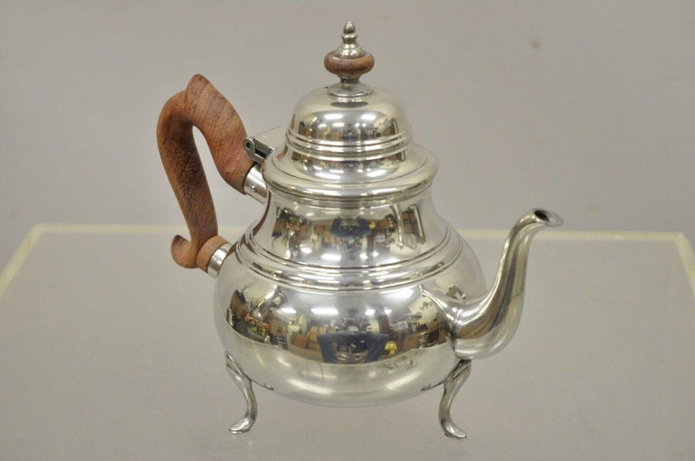 Kirk Stieff Williamsburg Pewter Coffee Tea Set with Tray, 5 Pc Set For