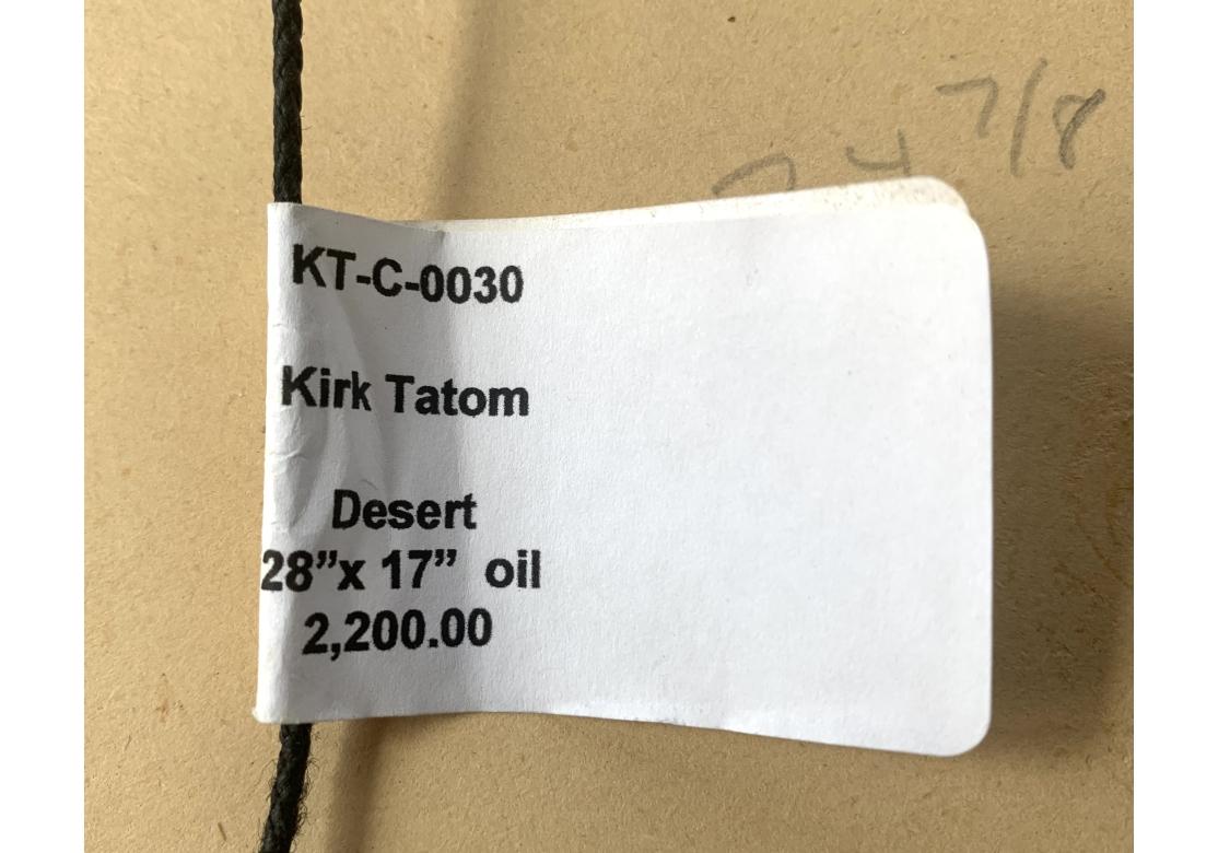 Legno Kirk Tatom (Americano, nato nel 1955) Olio su pannello intitolato 