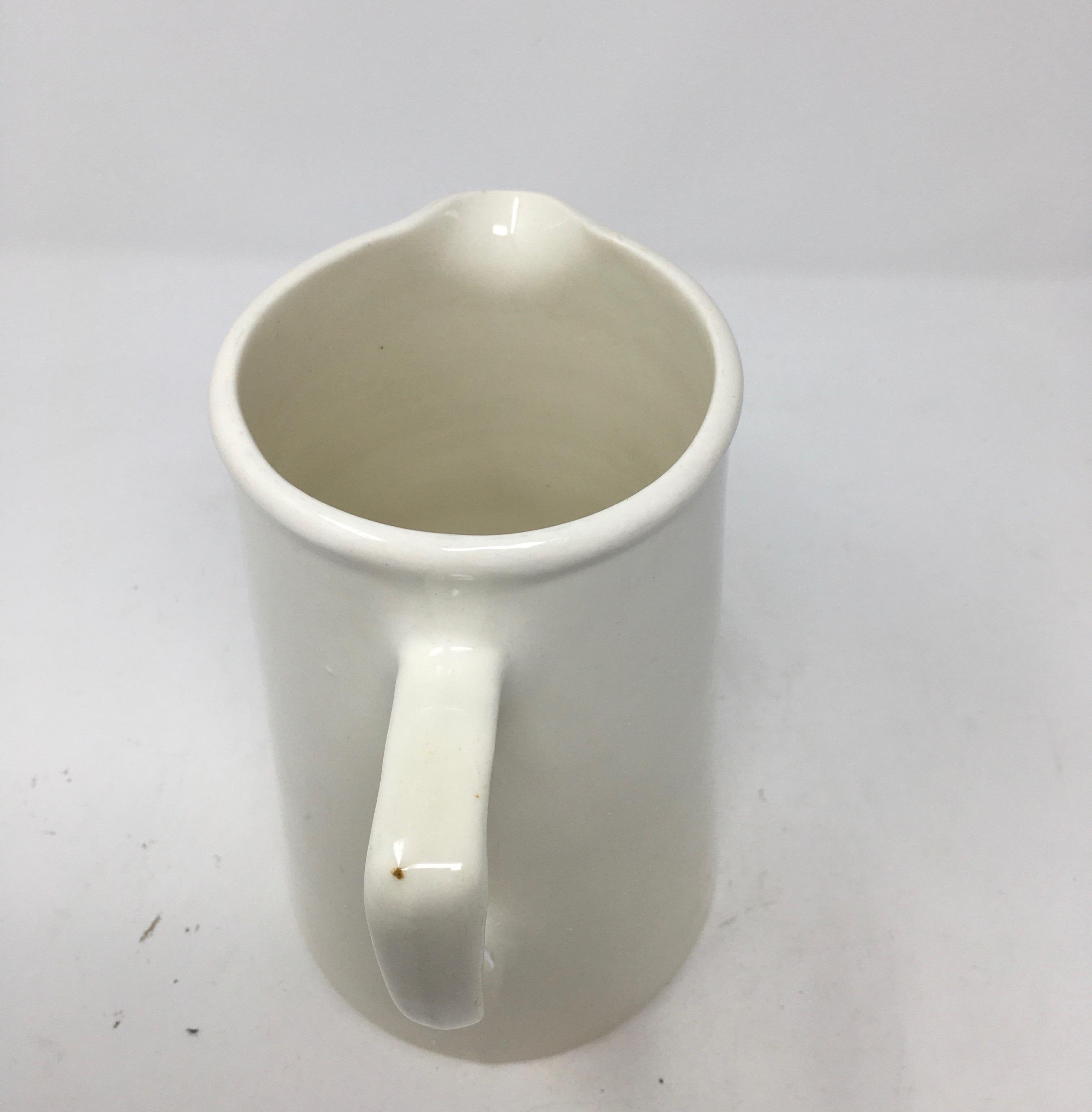 Kirkland Etruria Embassy Ware Banded Ironstone Pitcher In Good Condition In Houston, TX