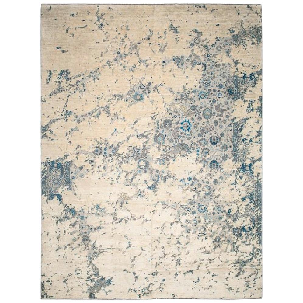 Kirman Jungle Aerial from the Erased Heritage Carpet Collection by Jan Kath For Sale