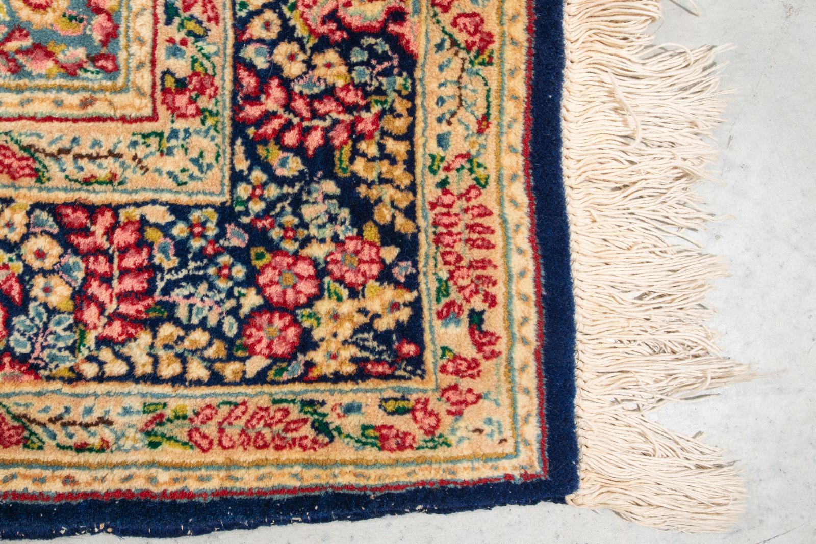 Central Asian Kirman Lavar Style Vintage Oriental Rug For Sale