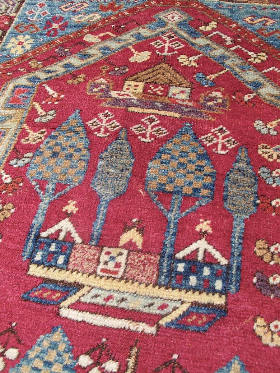 Hand-Knotted Kirshehir Prayer Rug For Sale