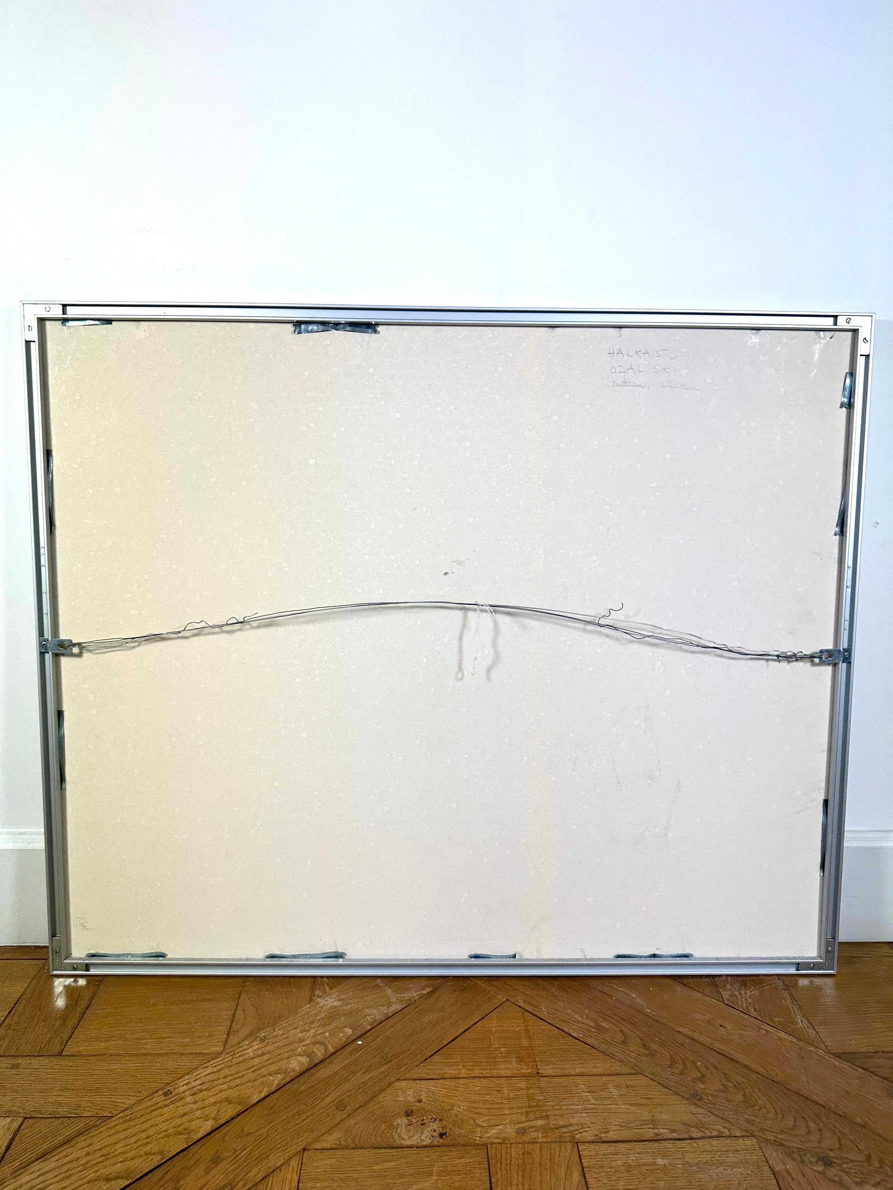  Kirsi Neuvonen, work on paper dated 87, n°17*90,  framed with protective glass dim 70 cm X 85 cm dimension of the paper  67x82
Kirsi Hannele Neuvonen (b. 1960 in Keuruu) graduated from Lahti Art School in 1984. She is based in Jyväskylä where she