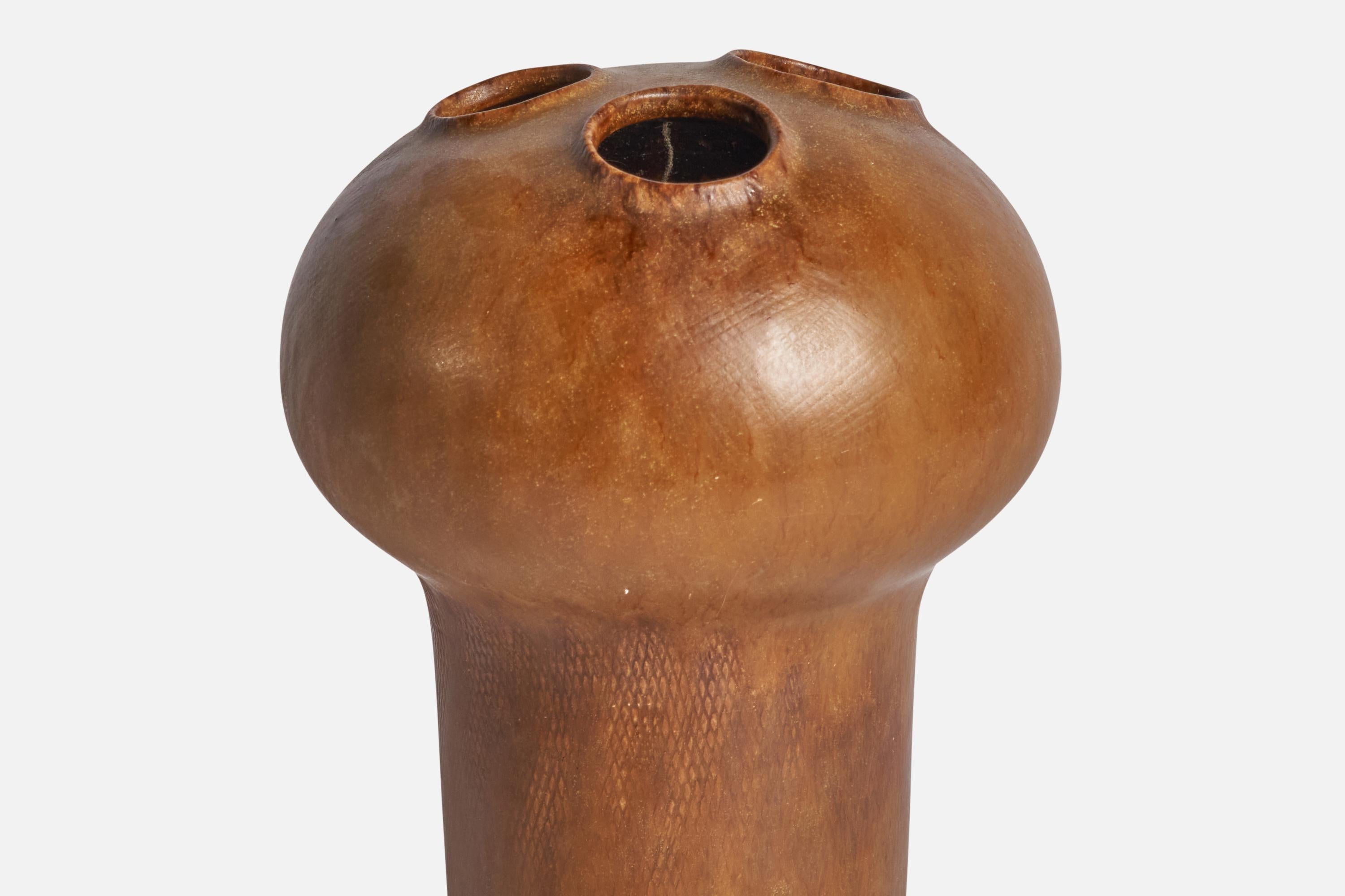 Danish Kirsten Günther, Vase, Stoneware, Denmark, 1972 For Sale