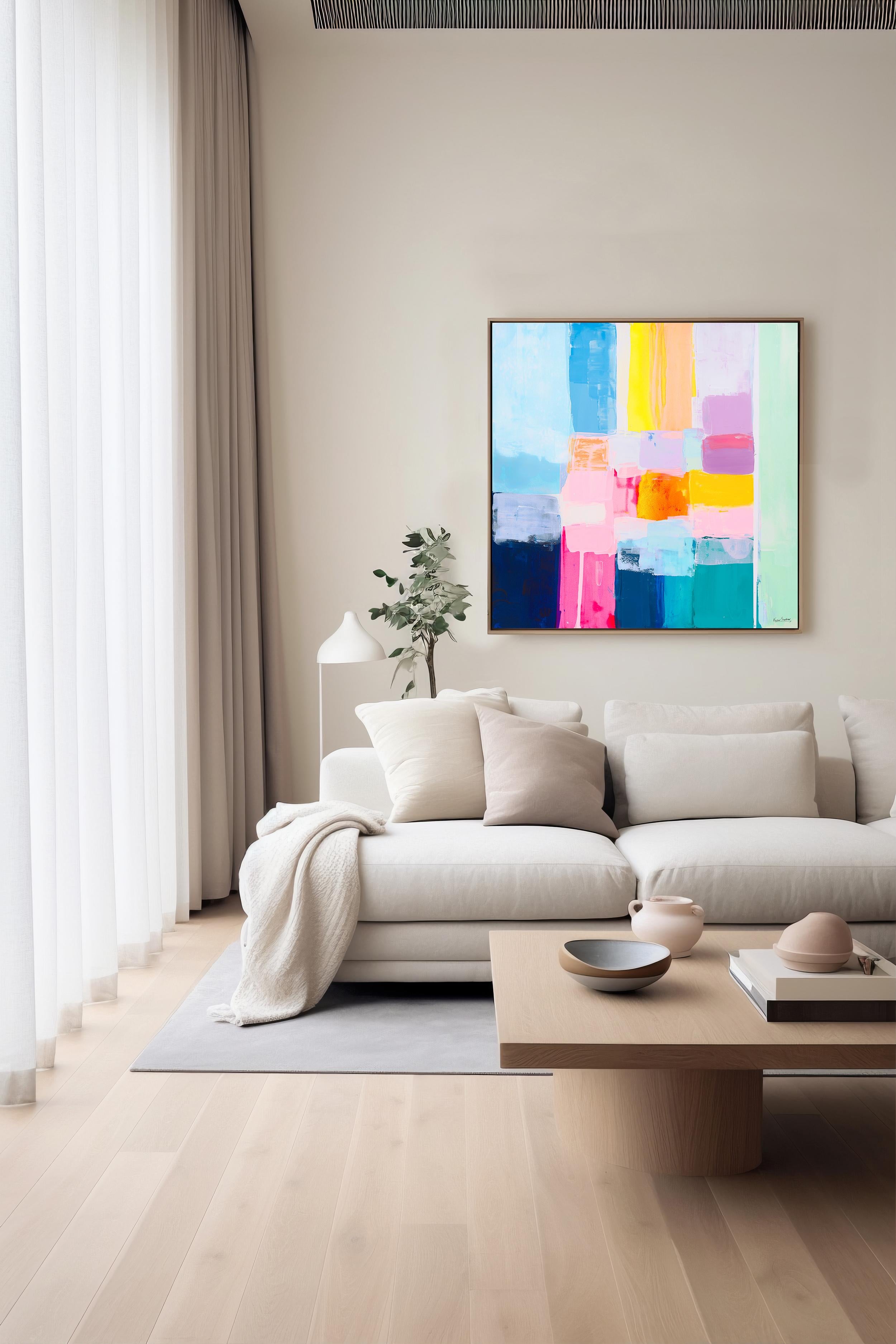 Holiday Vibes par Kirsten Jackson, abstrait moderne contemporain coloré en vente 8