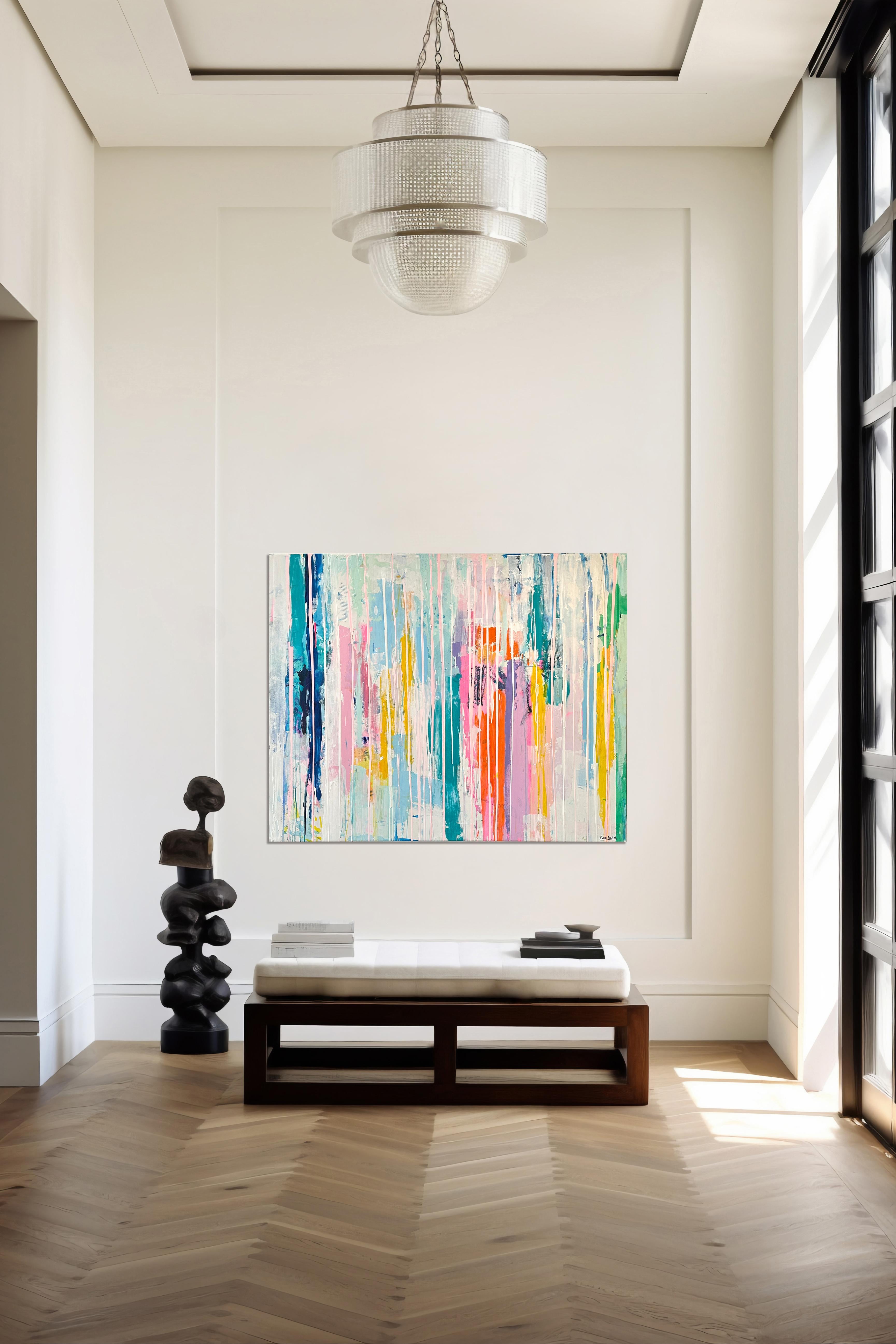 Summer Rain par Kirsten Jackson, abstrait contemporain moderne et coloré en vente 10