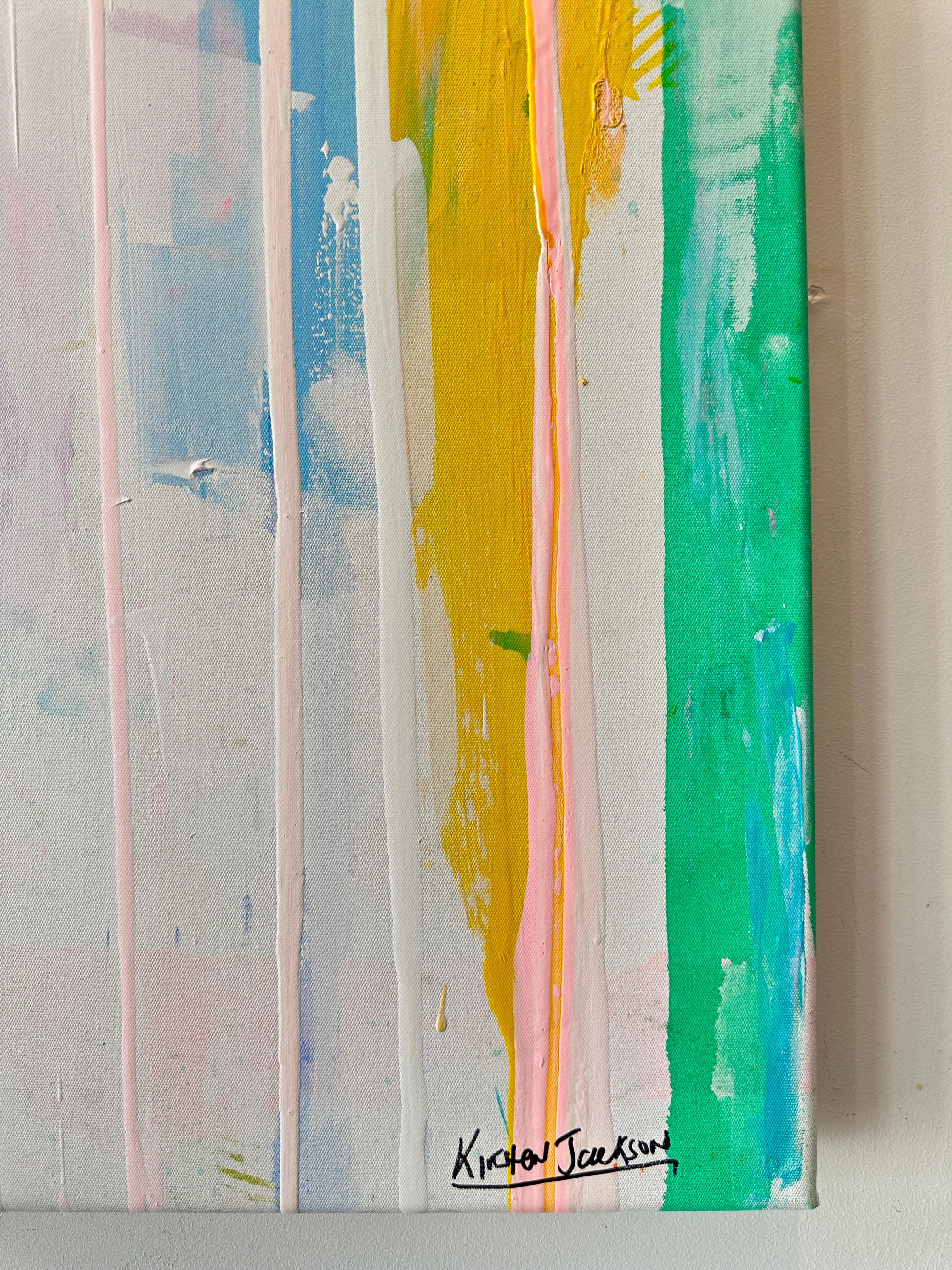 Summer Rain par Kirsten Jackson, abstrait contemporain moderne et coloré en vente 11