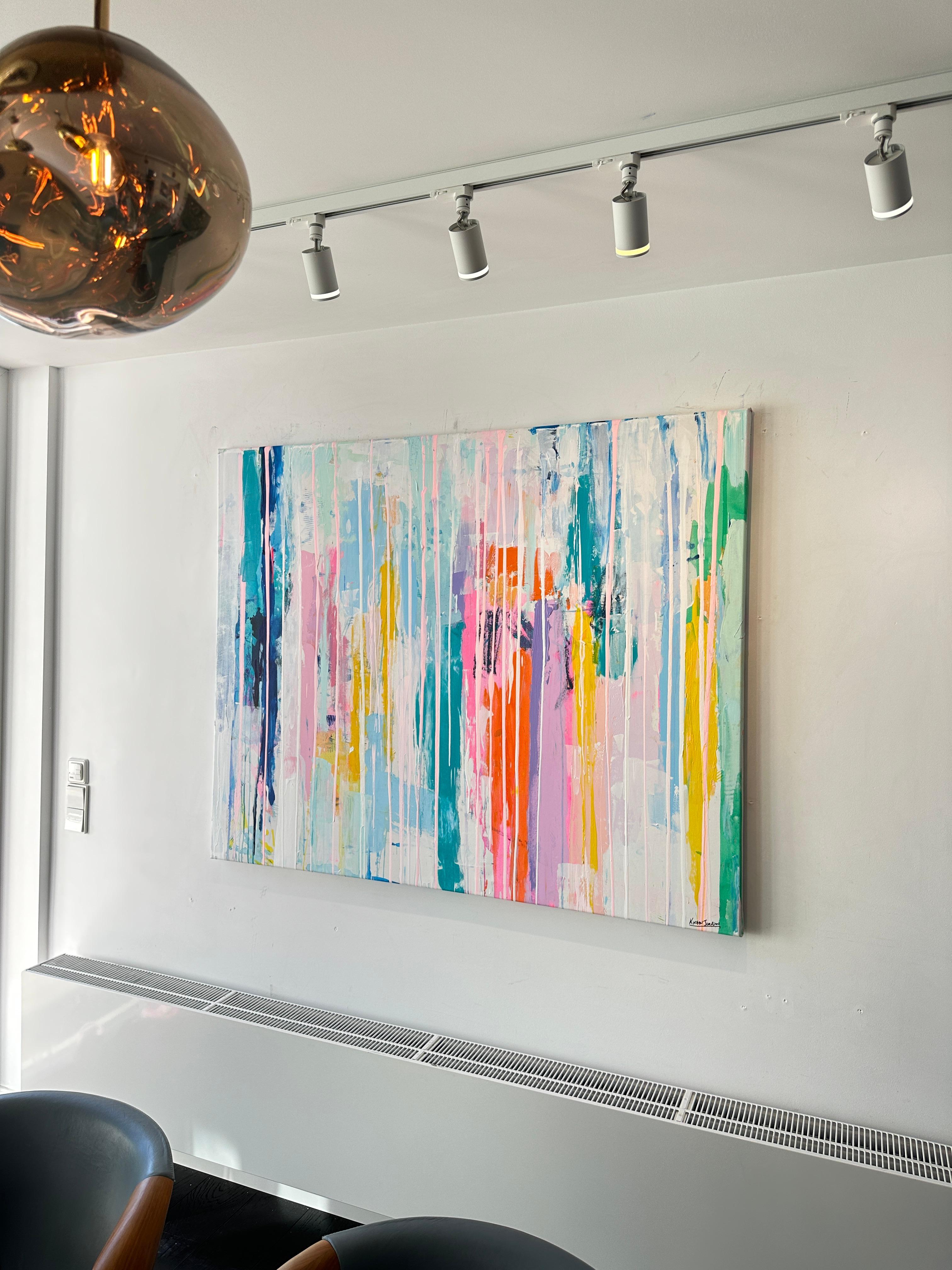 Summer Rain par Kirsten Jackson, abstrait contemporain moderne et coloré en vente 12