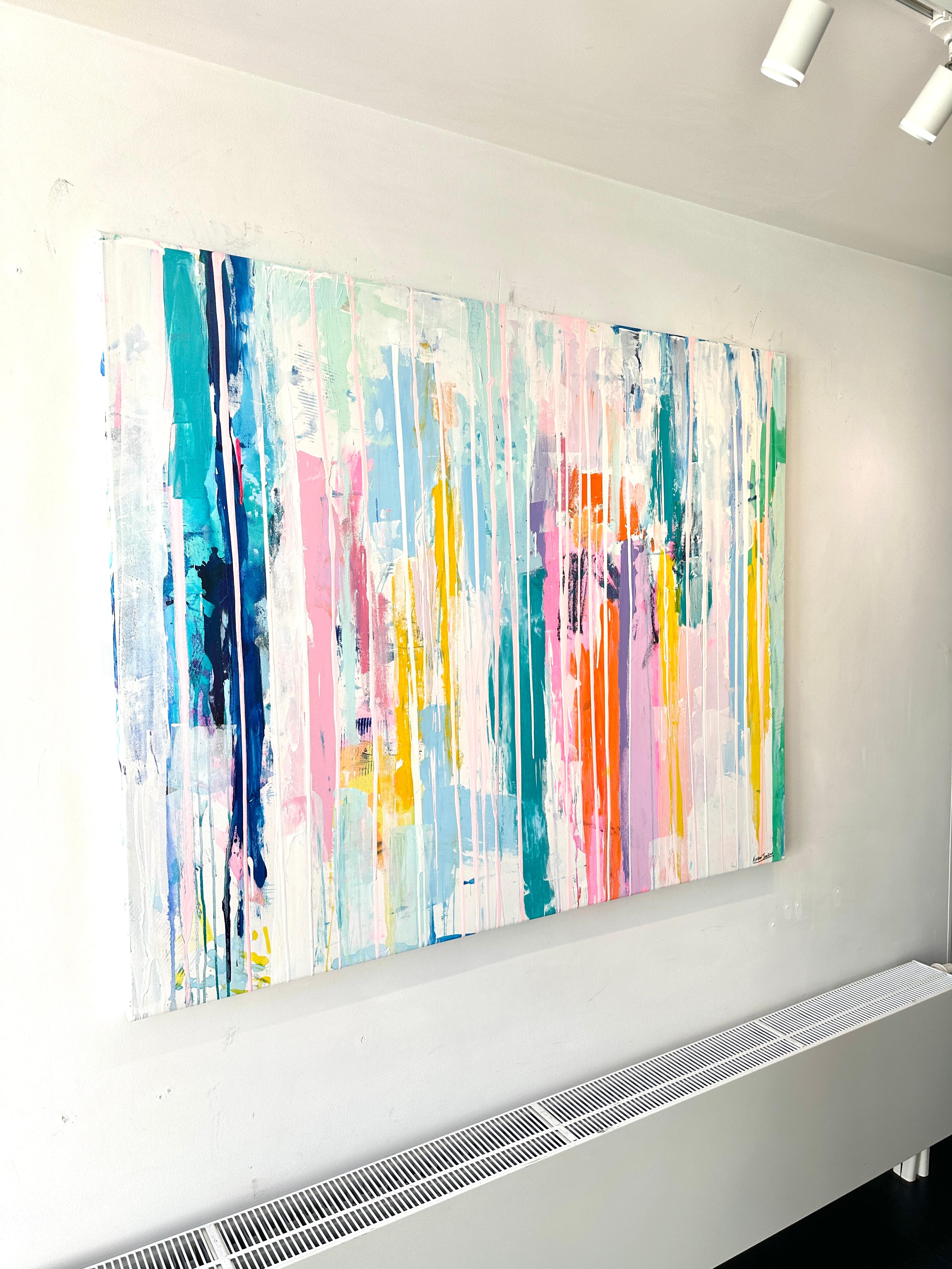Summer Rain par Kirsten Jackson, abstrait contemporain moderne et coloré en vente 13