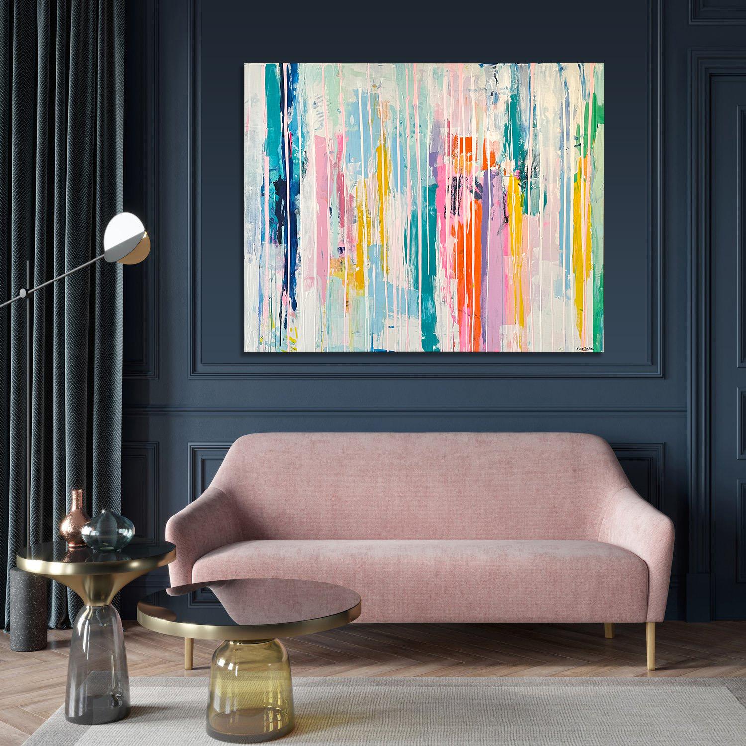 Summer Rain par Kirsten Jackson, abstrait contemporain moderne et coloré en vente 14