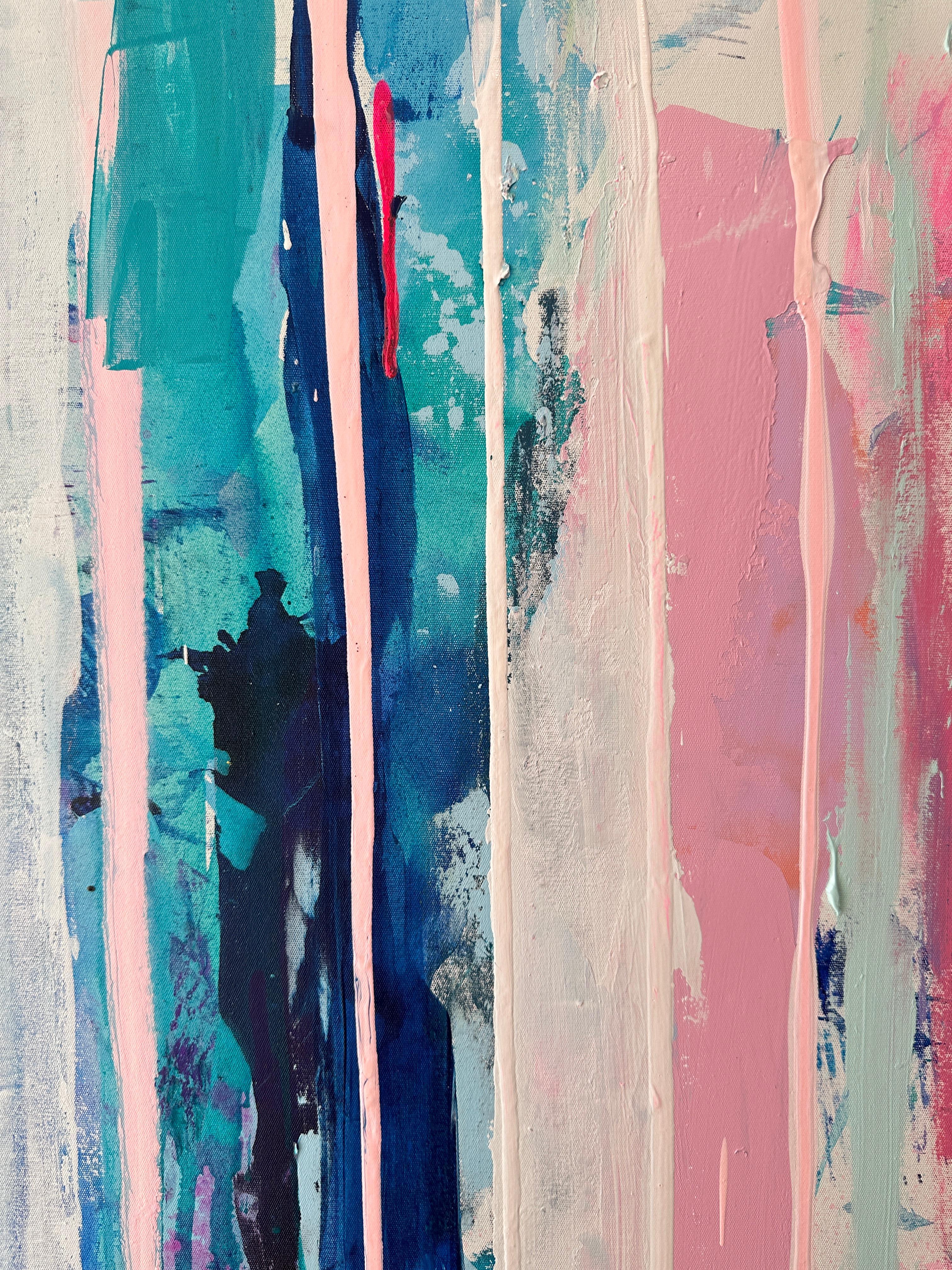 Summer Rain par Kirsten Jackson, abstrait contemporain moderne et coloré en vente 2