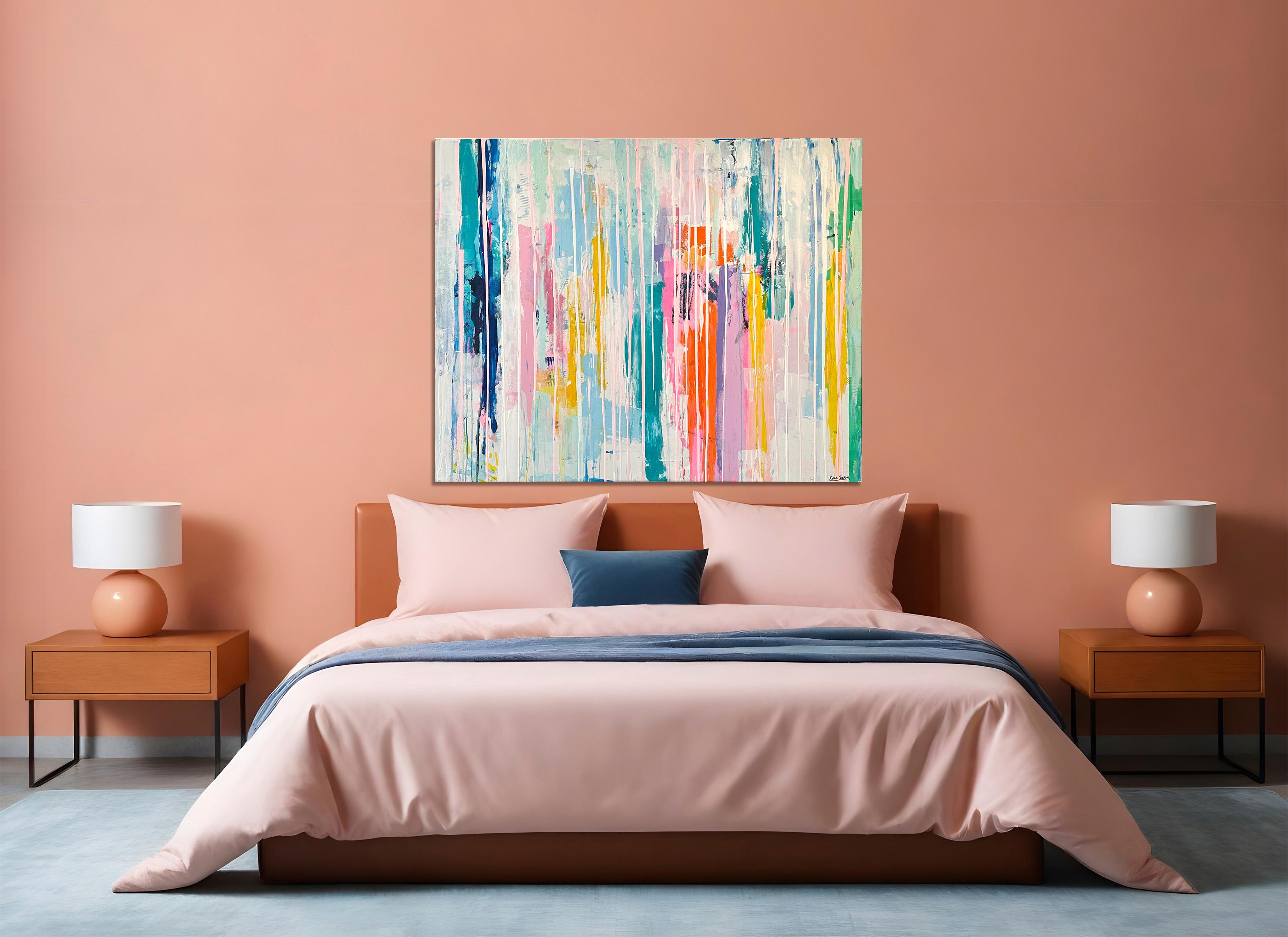 Summer Rain par Kirsten Jackson, abstrait contemporain moderne et coloré en vente 3
