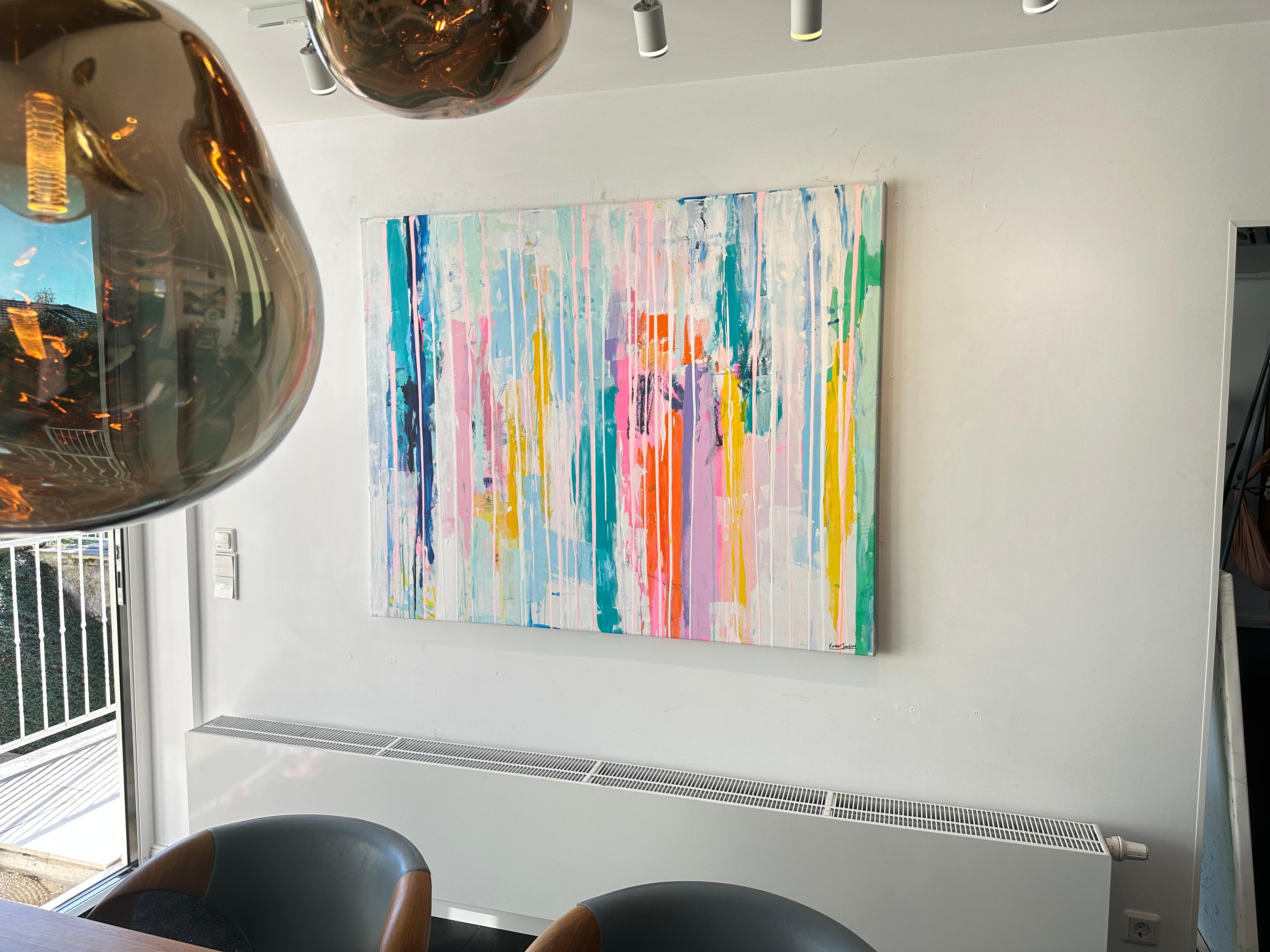 Summer Rain par Kirsten Jackson, abstrait contemporain moderne et coloré en vente 5