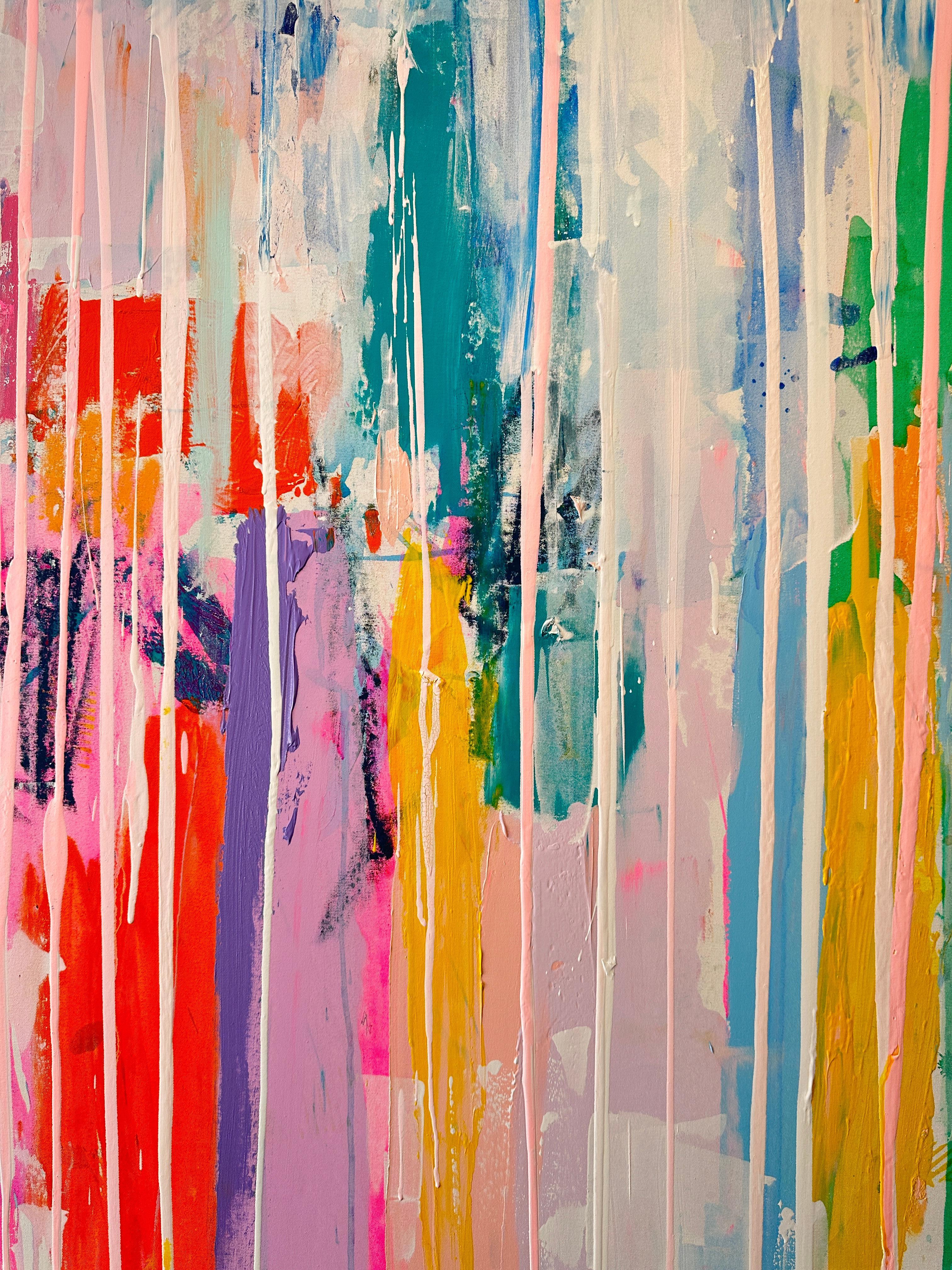 Summer Rain par Kirsten Jackson, abstrait contemporain moderne et coloré en vente 7