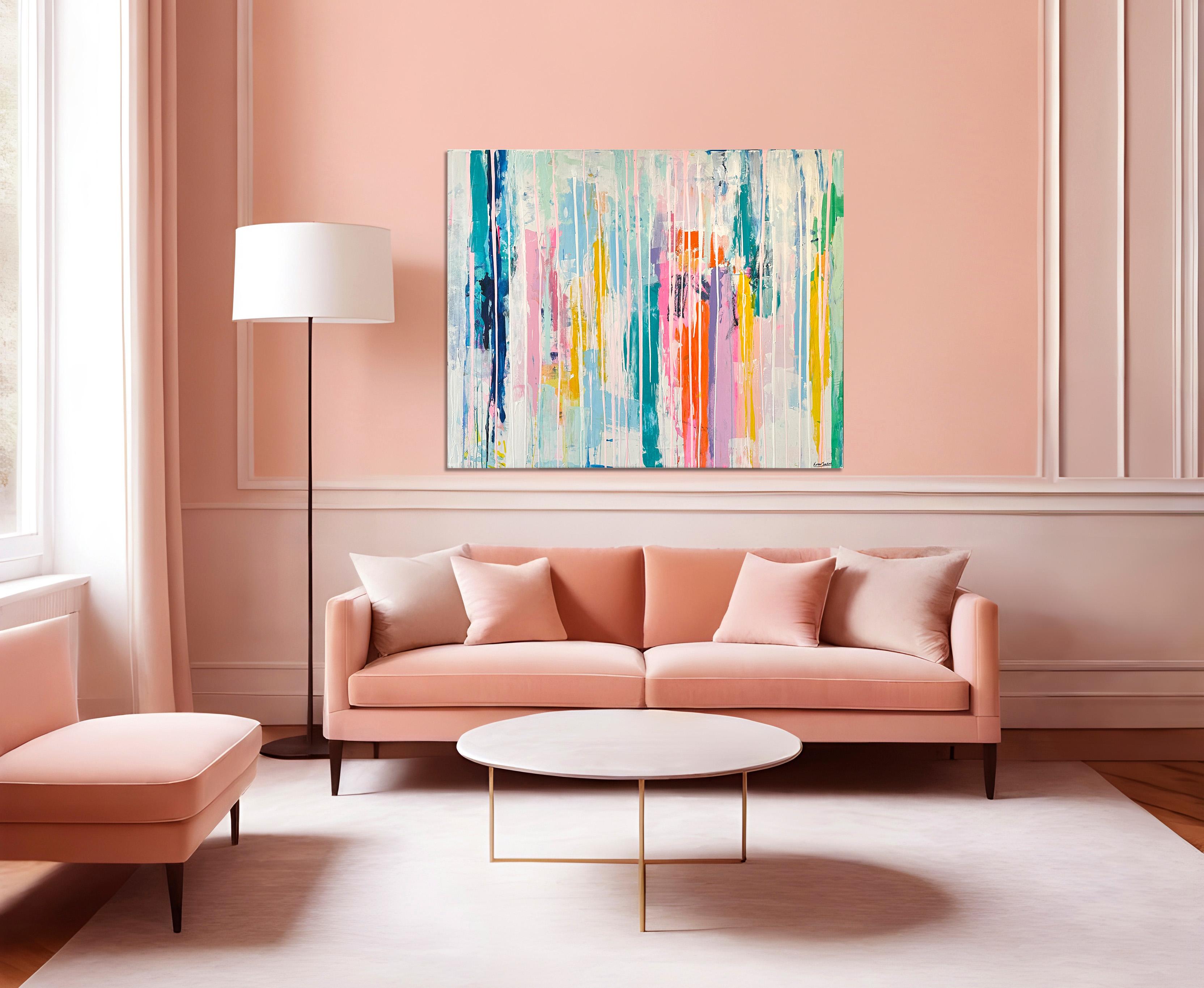 Summer Rain par Kirsten Jackson, abstrait contemporain moderne et coloré en vente 8