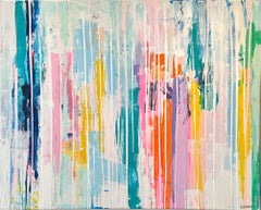 Summer Rain by Kirsten Jackson, modern contemporary colorful abstract