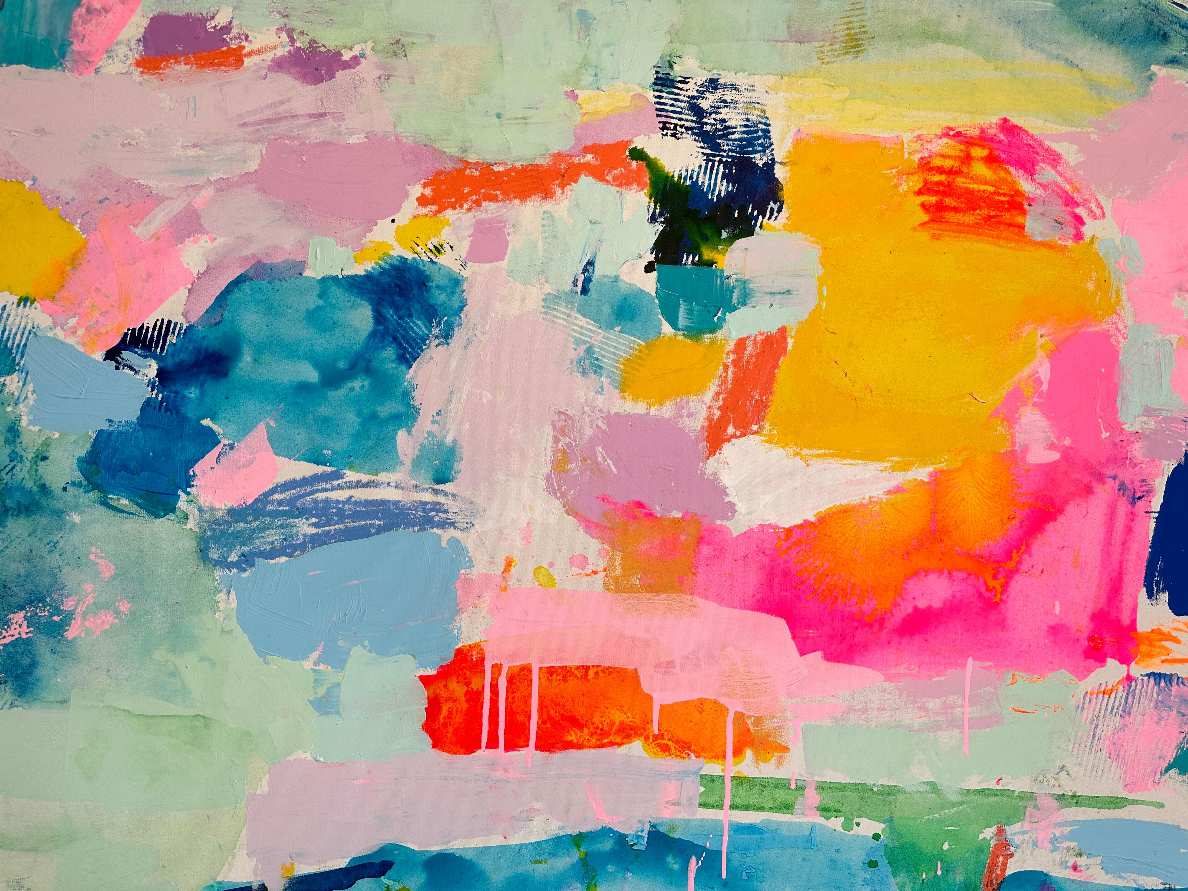 Sunkissed de Kirsten Jackson, abstracto colorido contemporáneo moderno en venta 6