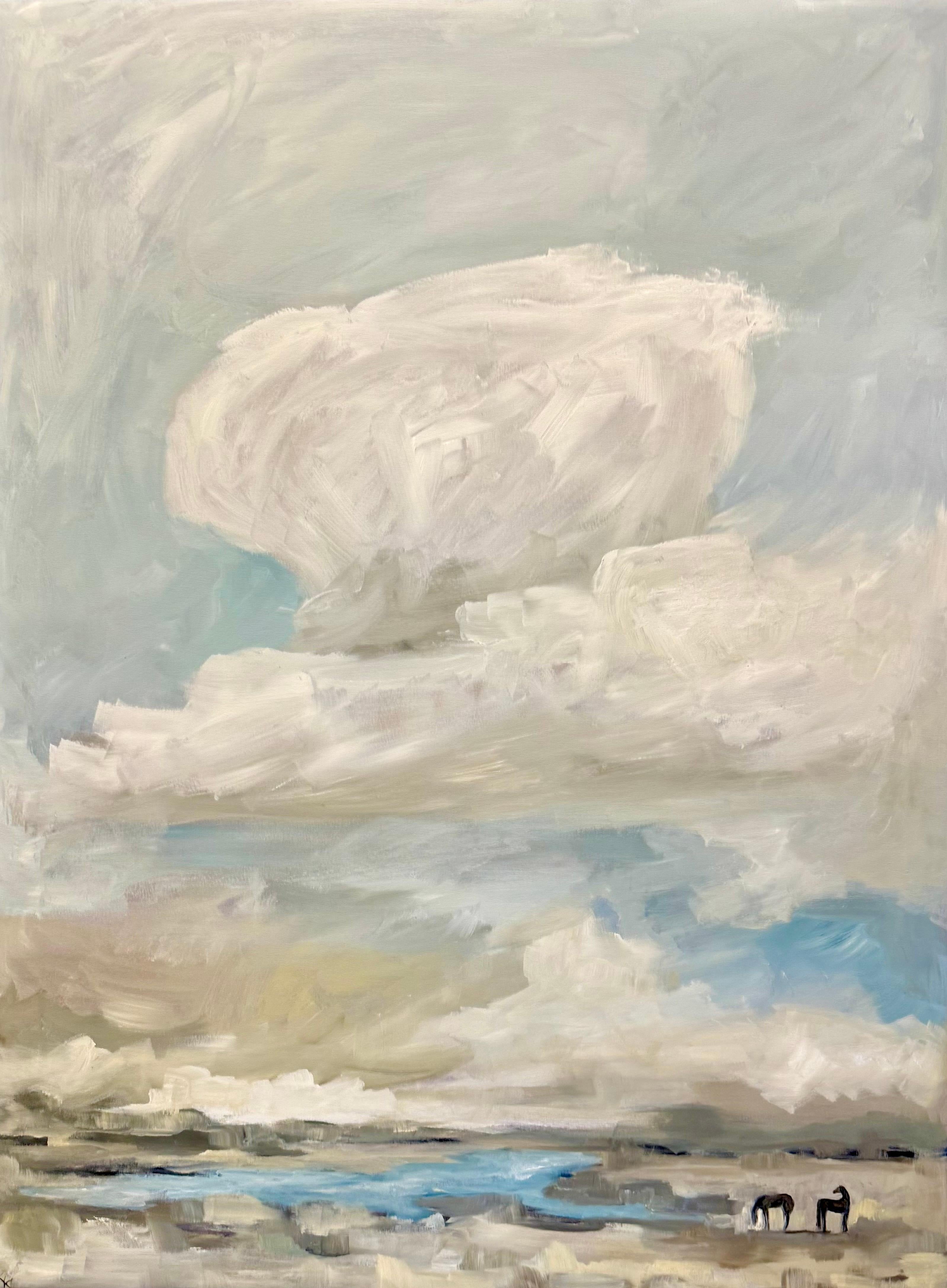Lavish Skys ursprünglichen westlichen Impressionismus Landschaft großen Himmel Land in blues