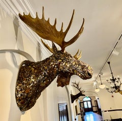 Moose Mount mixed media sculpture by Kirsten Kainz