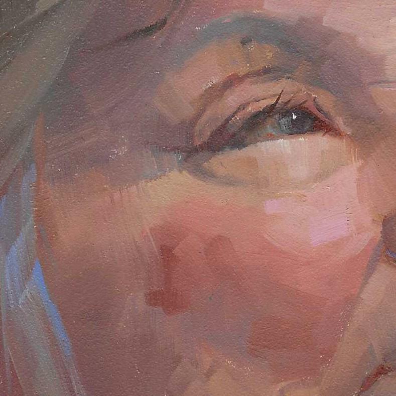 « A Rich Past » (2024) par Kirsten Savage, peinture à l'huile originale, portrait en vente 5