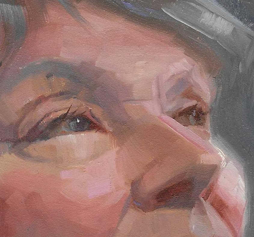 « A Rich Past » (2024) par Kirsten Savage, peinture à l'huile originale, portrait en vente 6