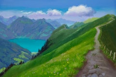"Crest Stoos Hike, Switzerland" Original Oil Painting
