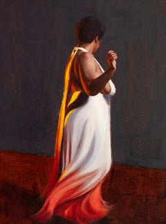 "Liquid Sunset I" (2023) di Kirsten Savage, Pittura a olio originale