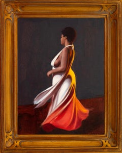 "Liquid Sunset II" (2023) Par Kirsten Savage, peinture à l'huile originale