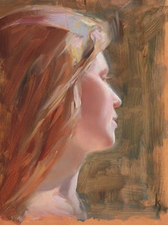"Resplandor radiante" (2024) de Kirsten Savage, Pintura al óleo original, Retrato