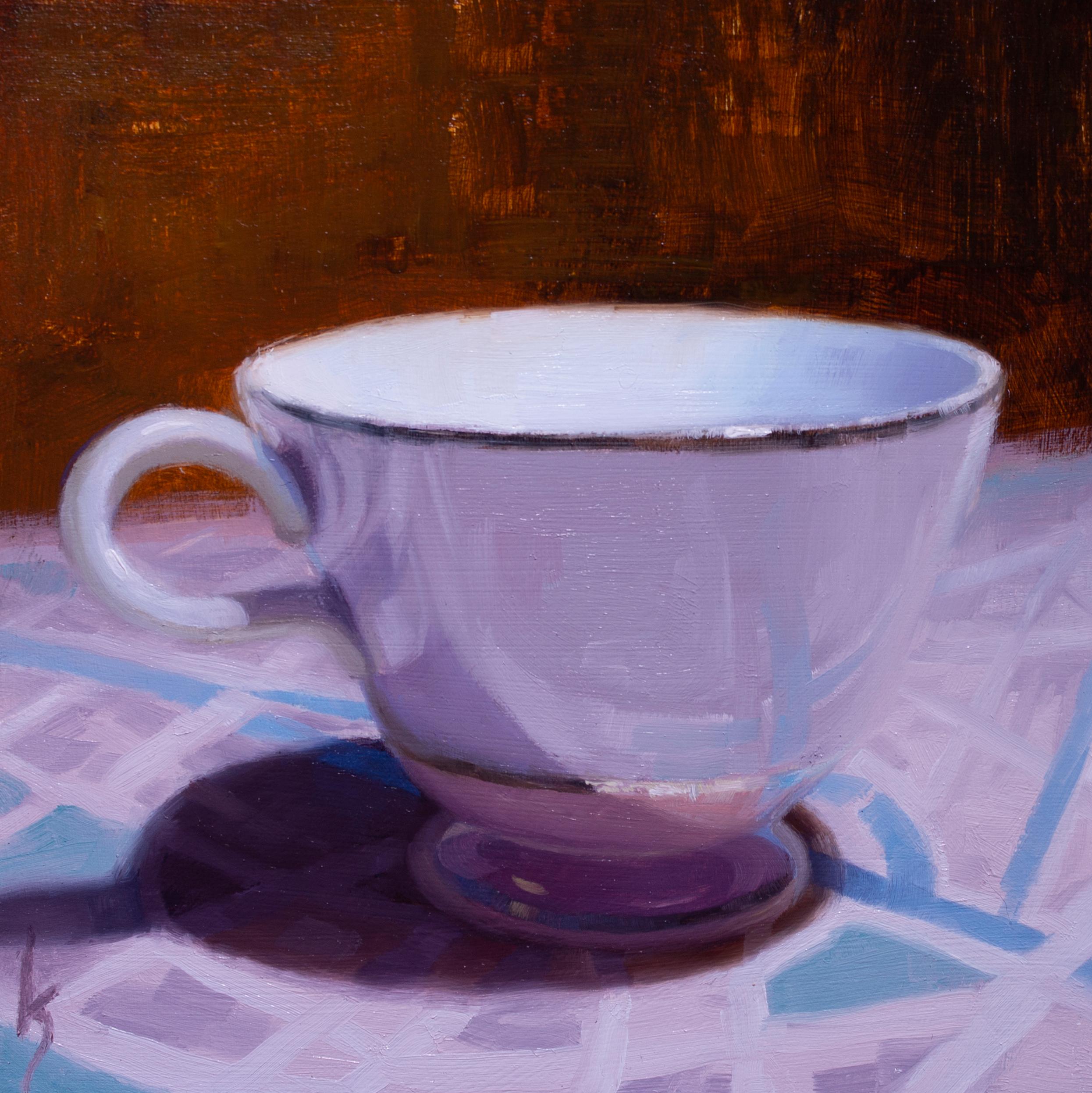 Kirsten Savage Interior Painting - "Spill the Tea" Oil Painting