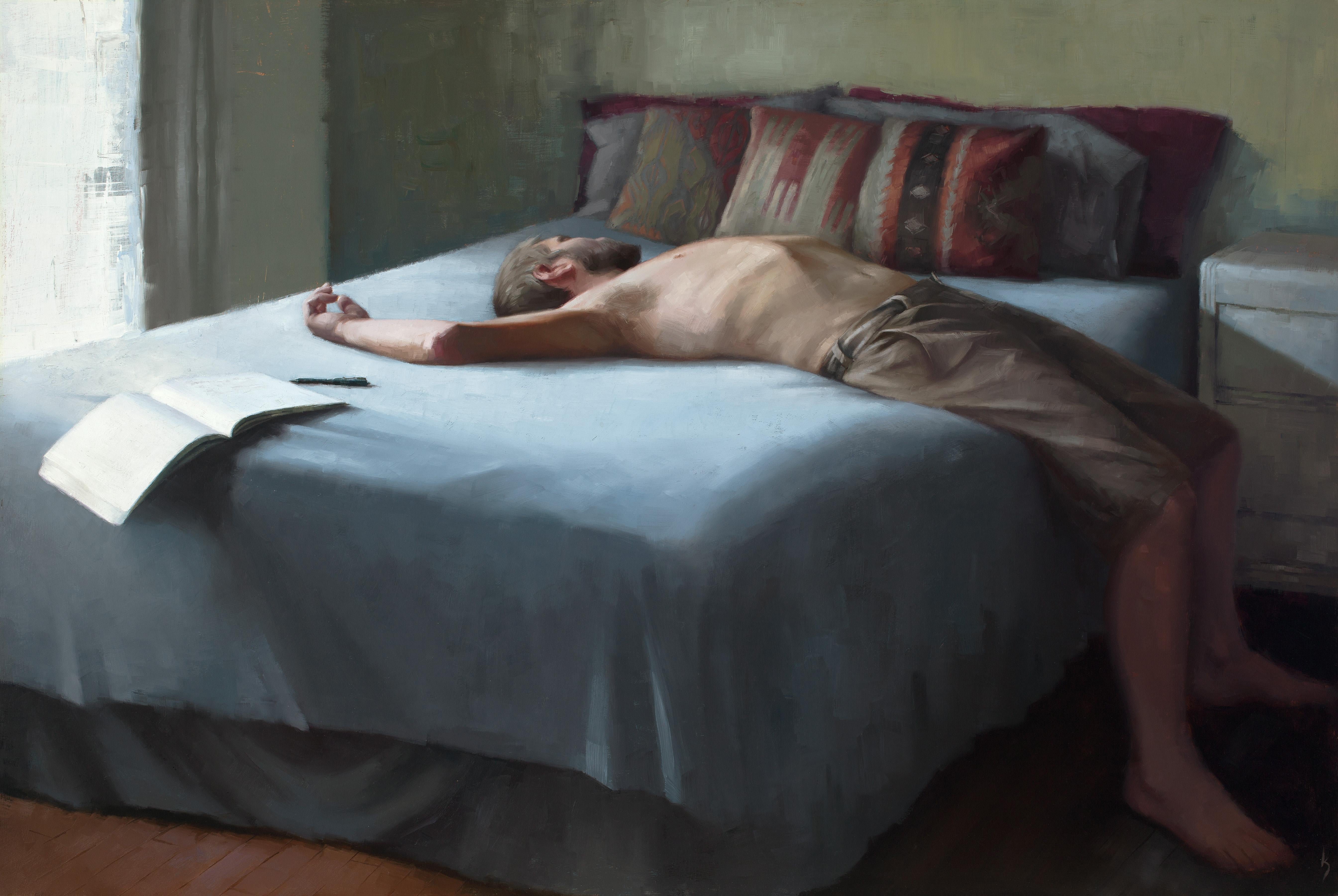 Kirsten Savage Figurative Painting - "Surrender" Oil Painting