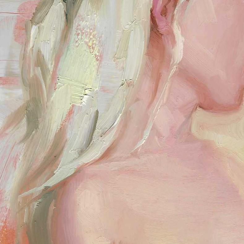 « Sweet Thoughts » (2024) de Kirsten Savage, peinture à l'huile originale, portrait nu en vente 4