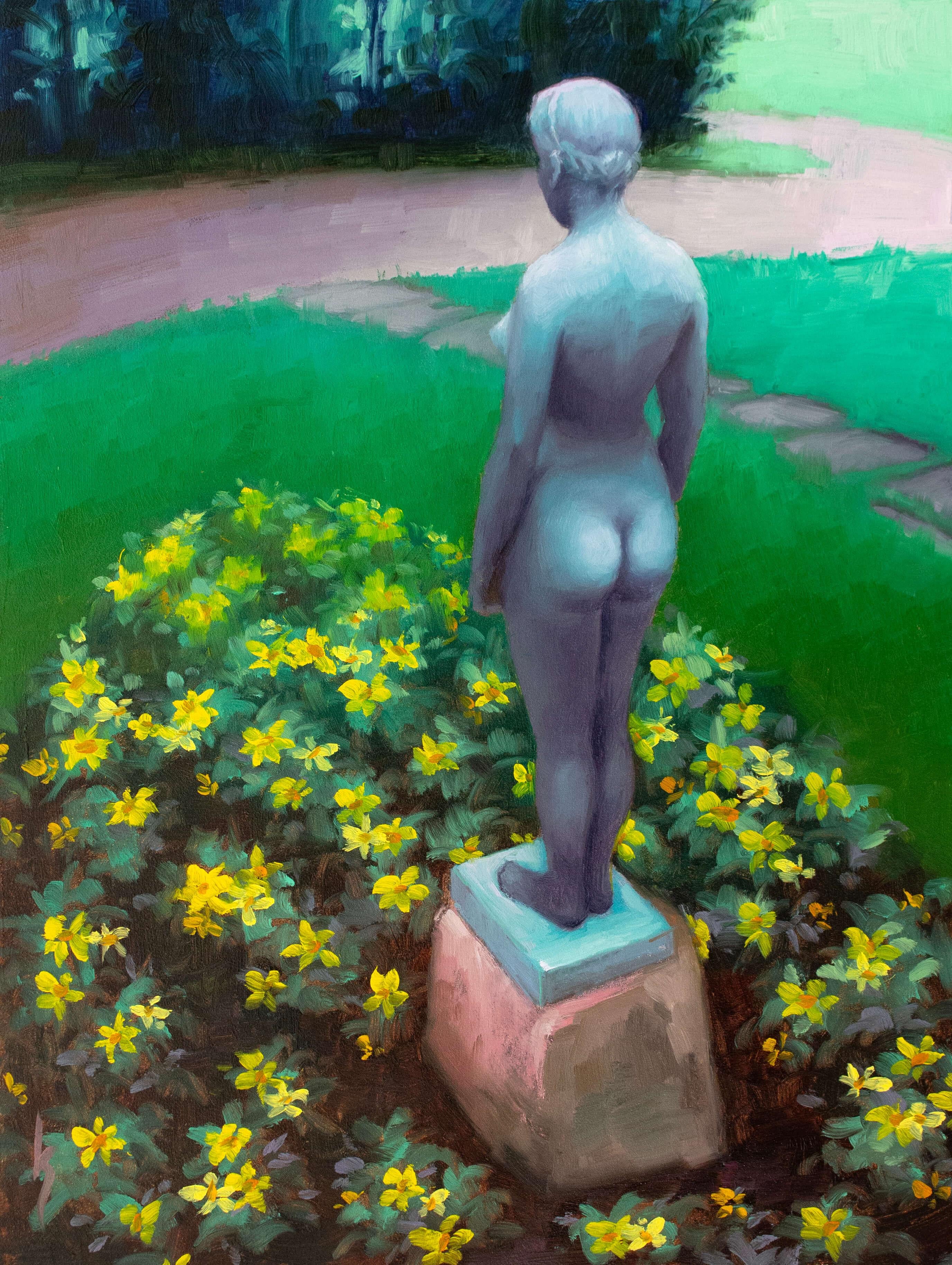 Kirsten Savage Landscape Painting - "Zorn's Garden" Original Oil Painting