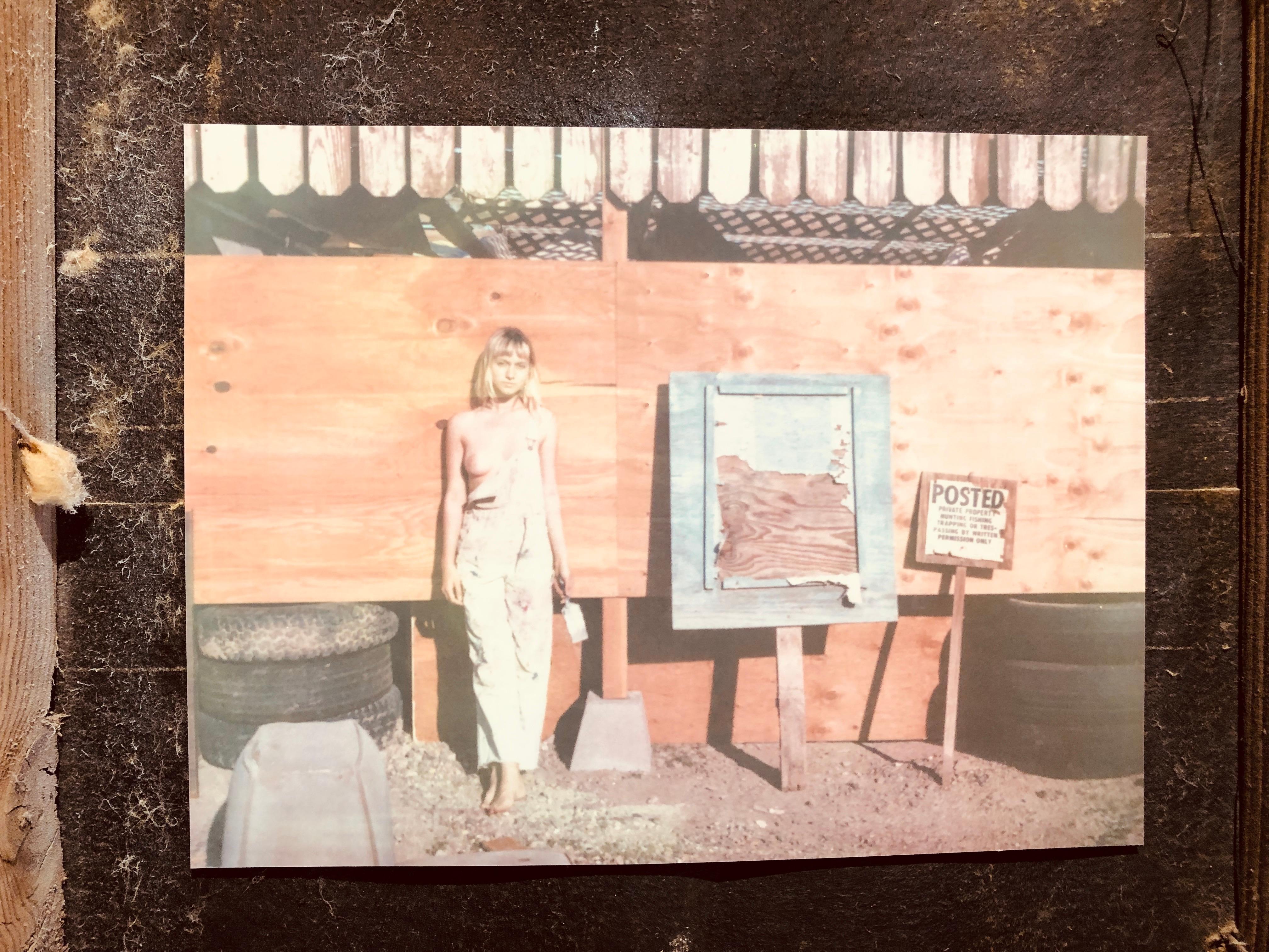 A Portrait of the Artist as a young Woman - Contemporary, Polaroid, Nude, Color - Brown Portrait Photograph by Kirsten Thys van den Audenaerde