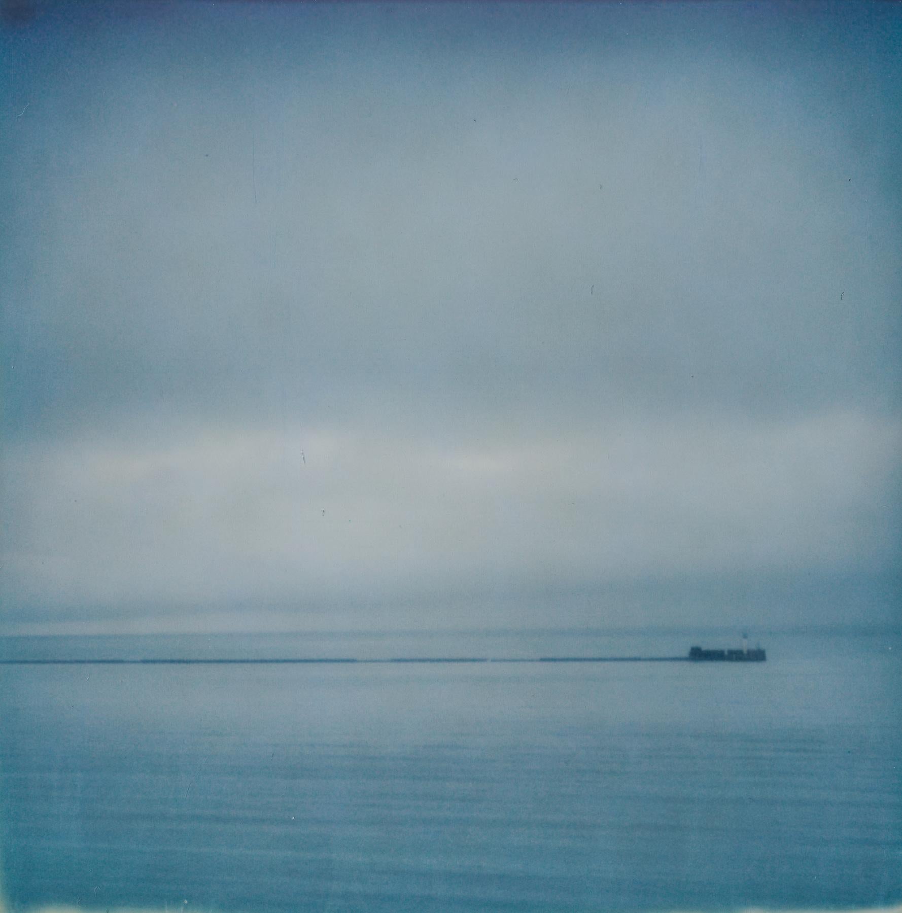 Kirsten Thys van den Audenaerde Landscape Photograph - Almost Blue - Contemporary, Polaroid, Landscape, Color, Landmark, Salton Sea