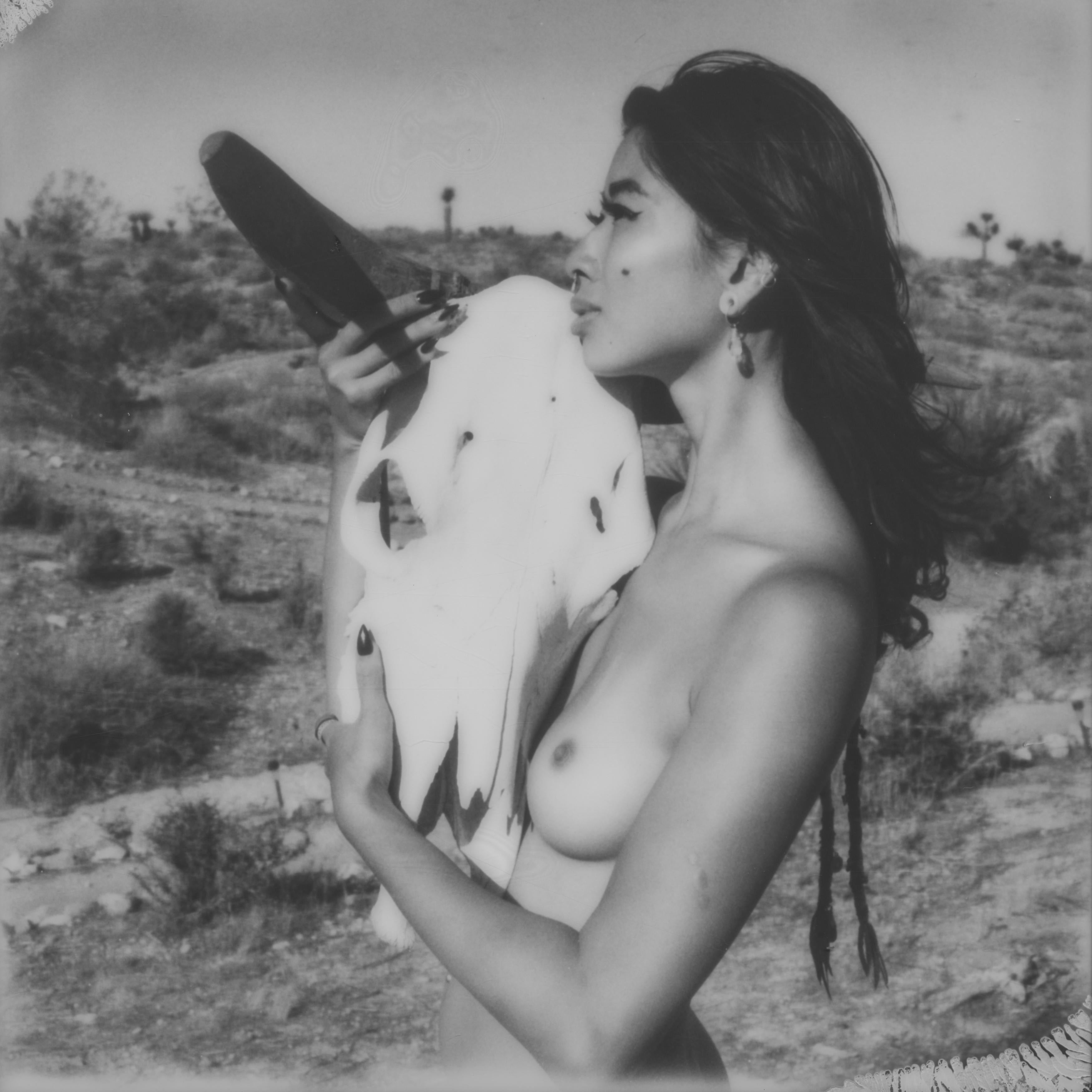 Kirsten Thys van den Audenaerde Black and White Photograph - Beast - Contemporary, Polaroid, Nude, 21st Century, Joshua Tree