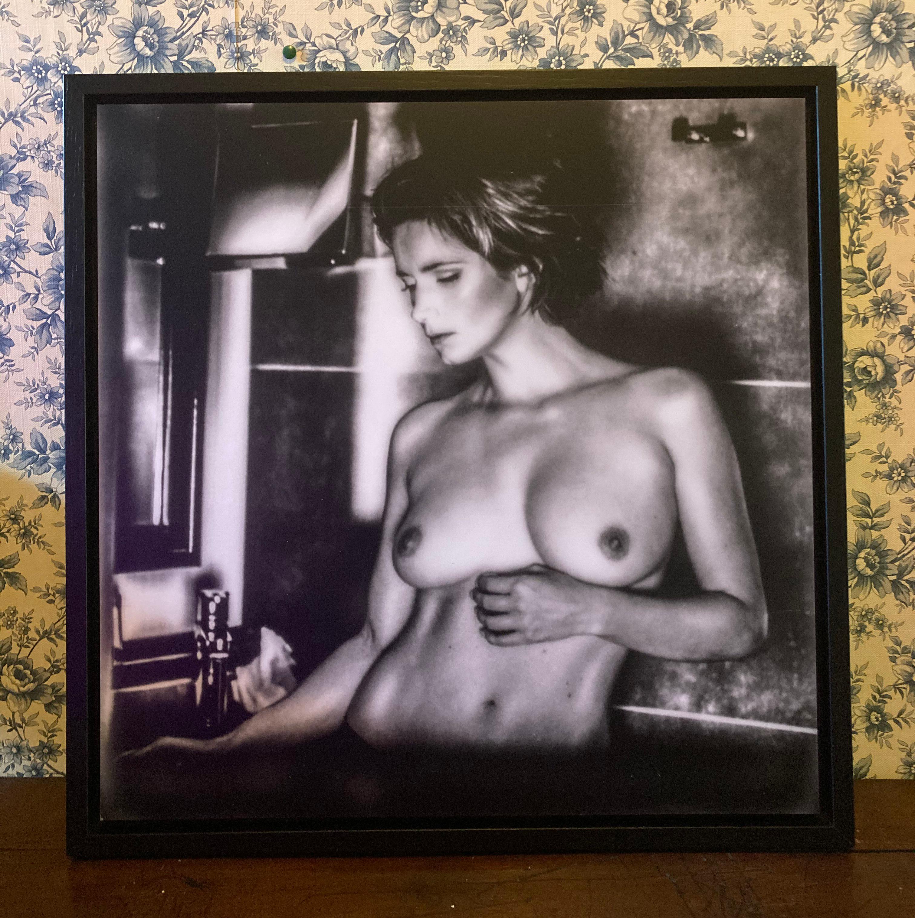 Blinded - Polaroid, Black and White, Women, 21st Century, Nude - Contemporary Photograph by Kirsten Thys van den Audenaerde