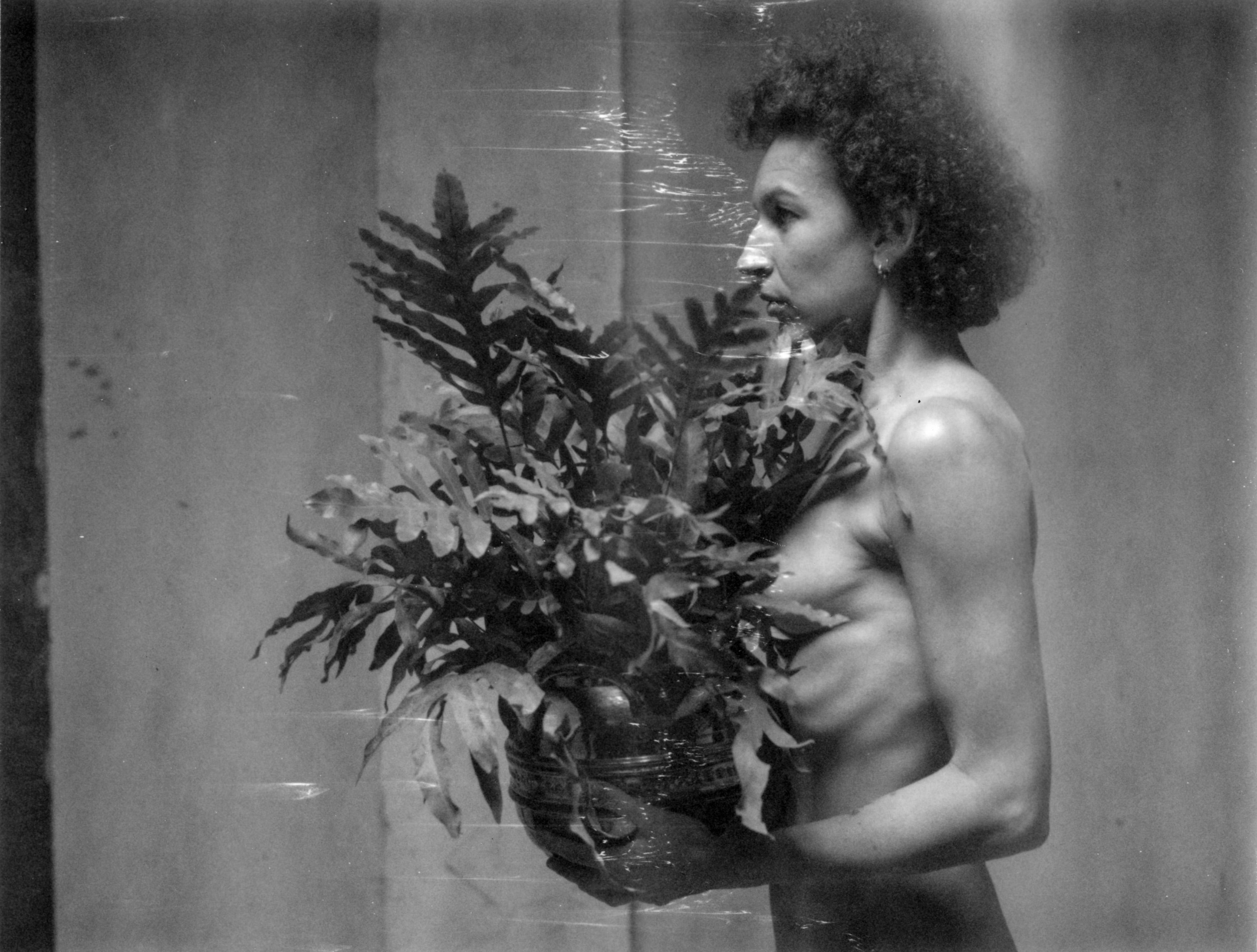 Kirsten Thys van den Audenaerde Black and White Photograph - Carried away -Contemporary, Polaroid, Black and White, Women, 21st Century, Nude